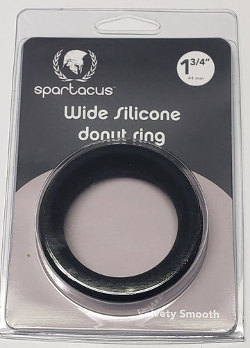 Wide Silicone Donut Ring Black 1.75" Spartacus