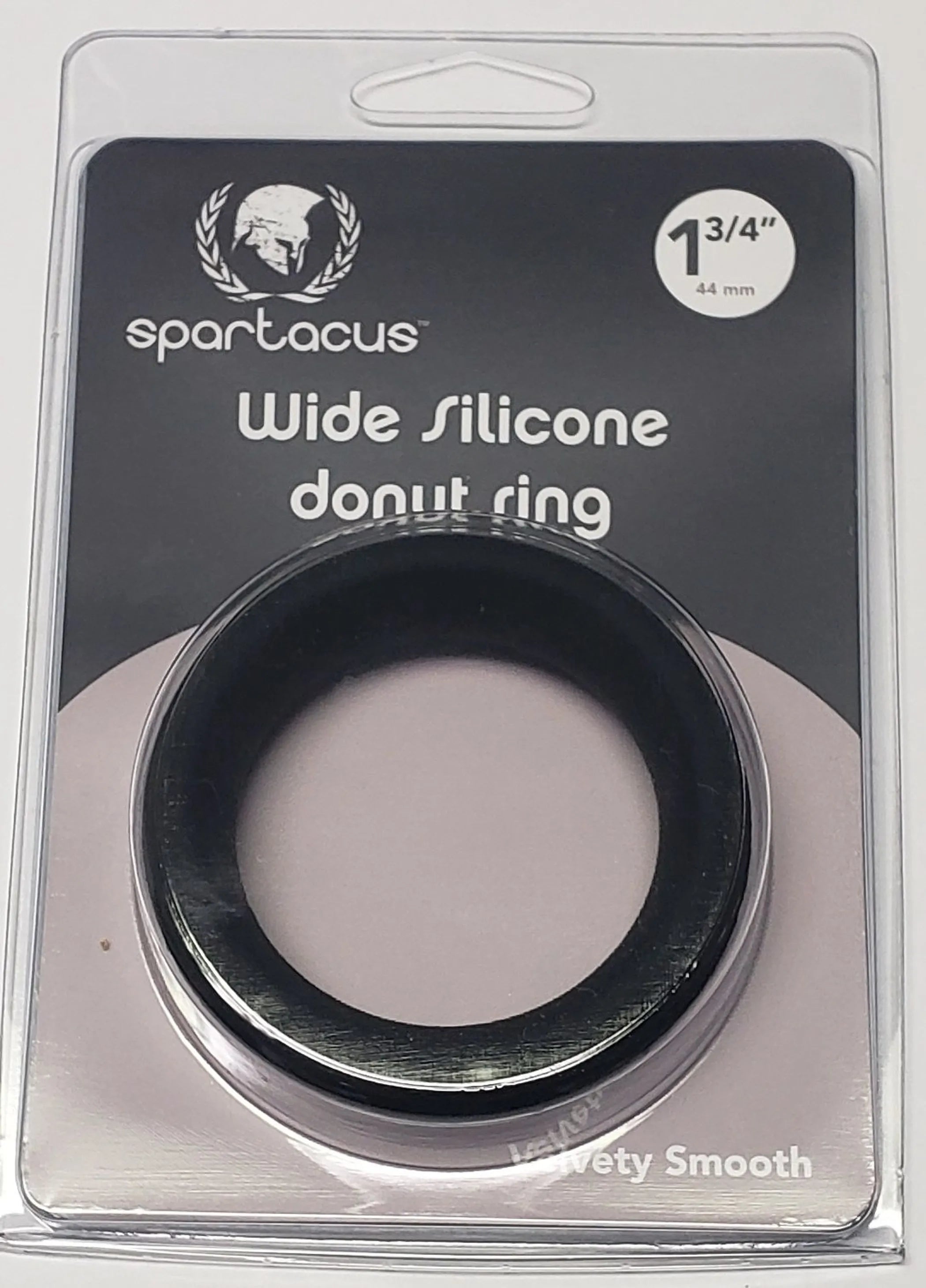 Wide Silicone Donut Ring Black 1.75" Spartacus