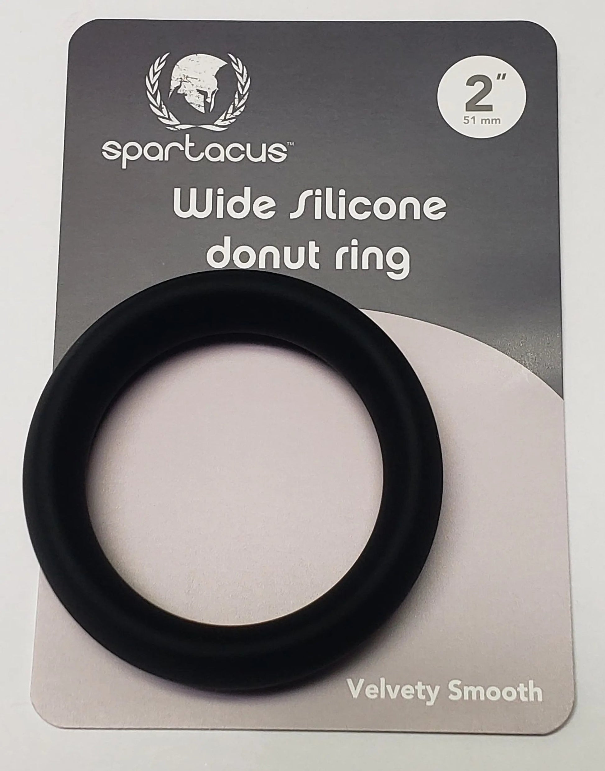 Wide Silicone Donut Ring Black 2" Spartacus