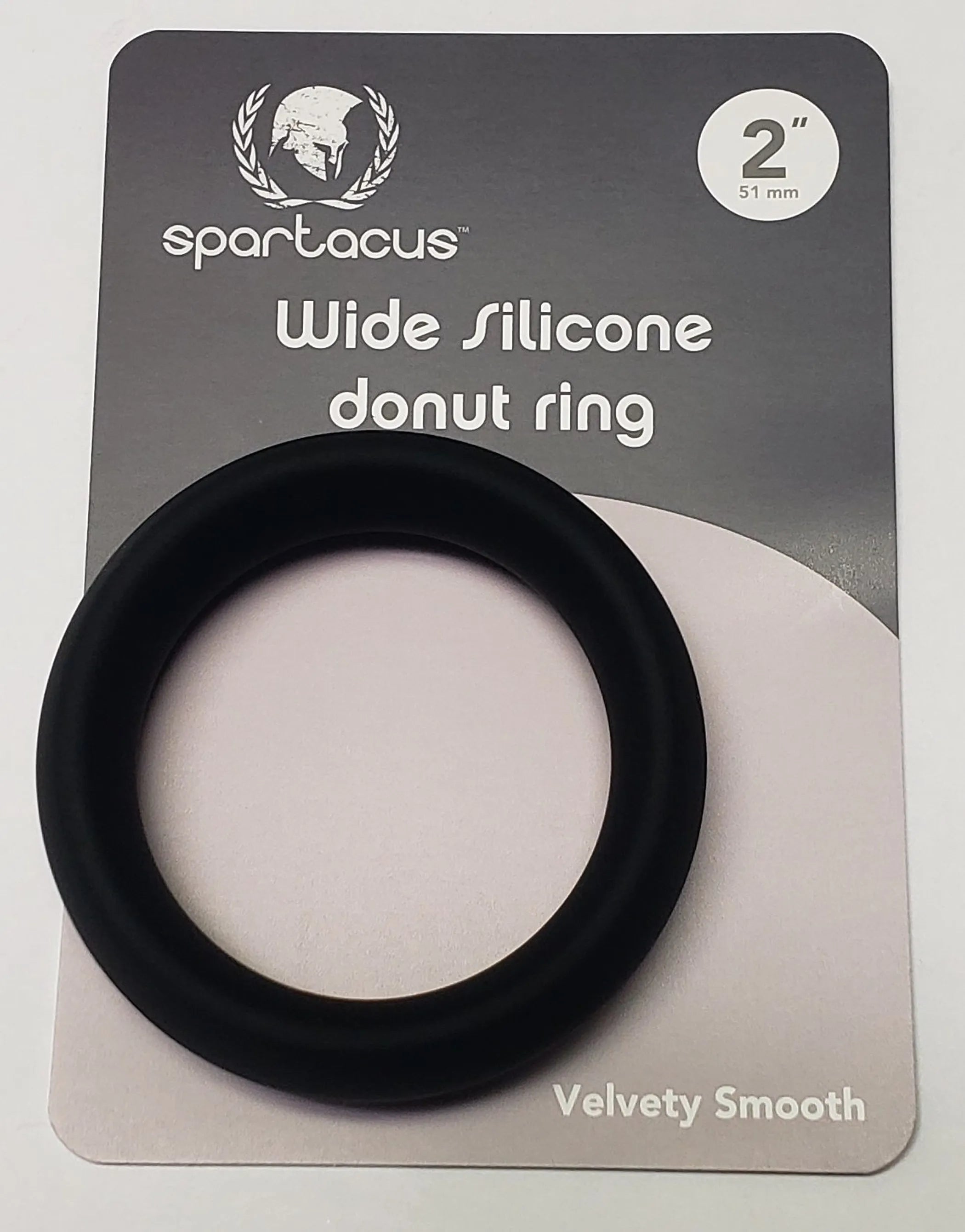 Wide Silicone Donut Ring Black 2" Spartacus