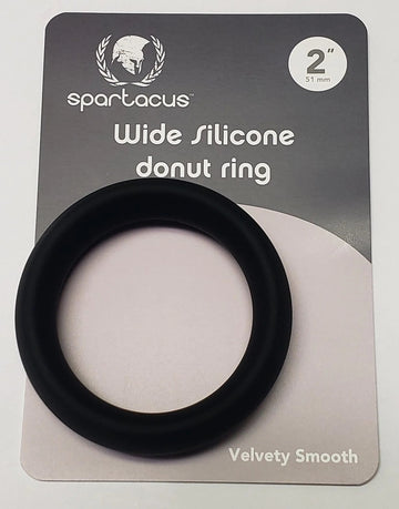 Wide Silicone Donut Ring Black 2" Spartacus