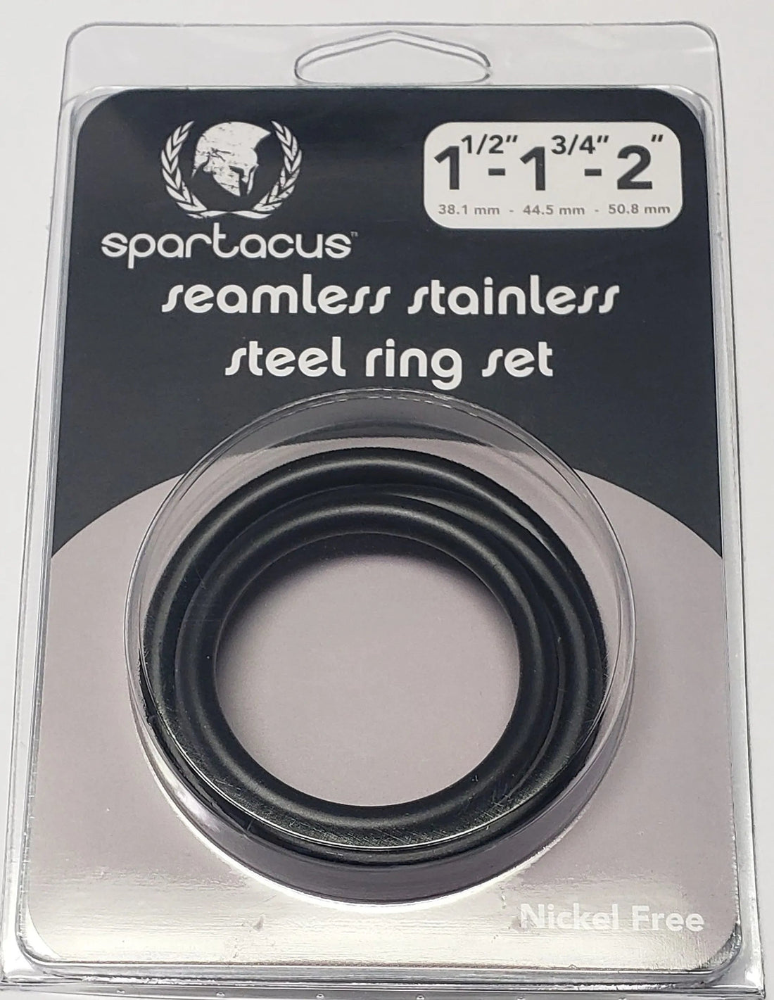 Black Stainless Steel C-Ring Set Spartacus