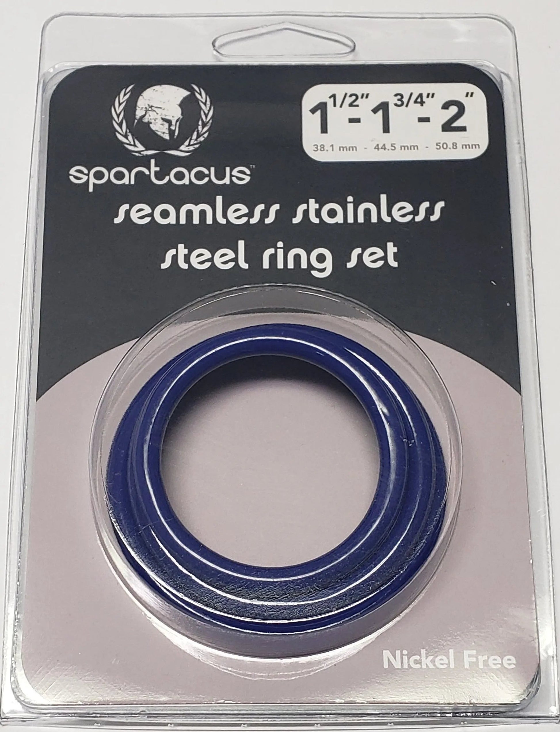 Blue Stainless Steel C-Ring Set Spartacus