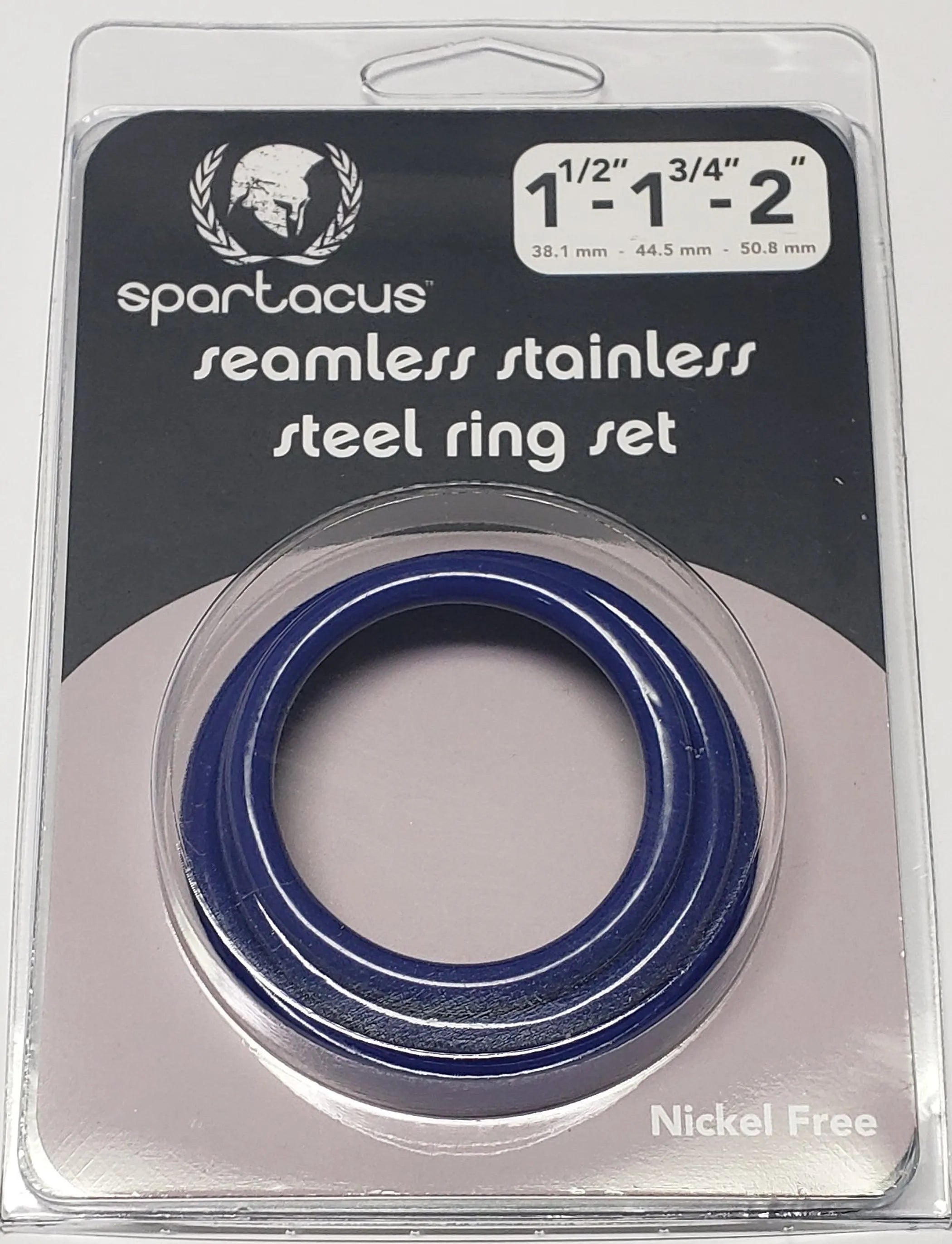 Blue Stainless Steel C-Ring Set Spartacus