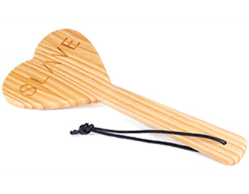 Wood Paddle Heart Shape Slave Spartacus