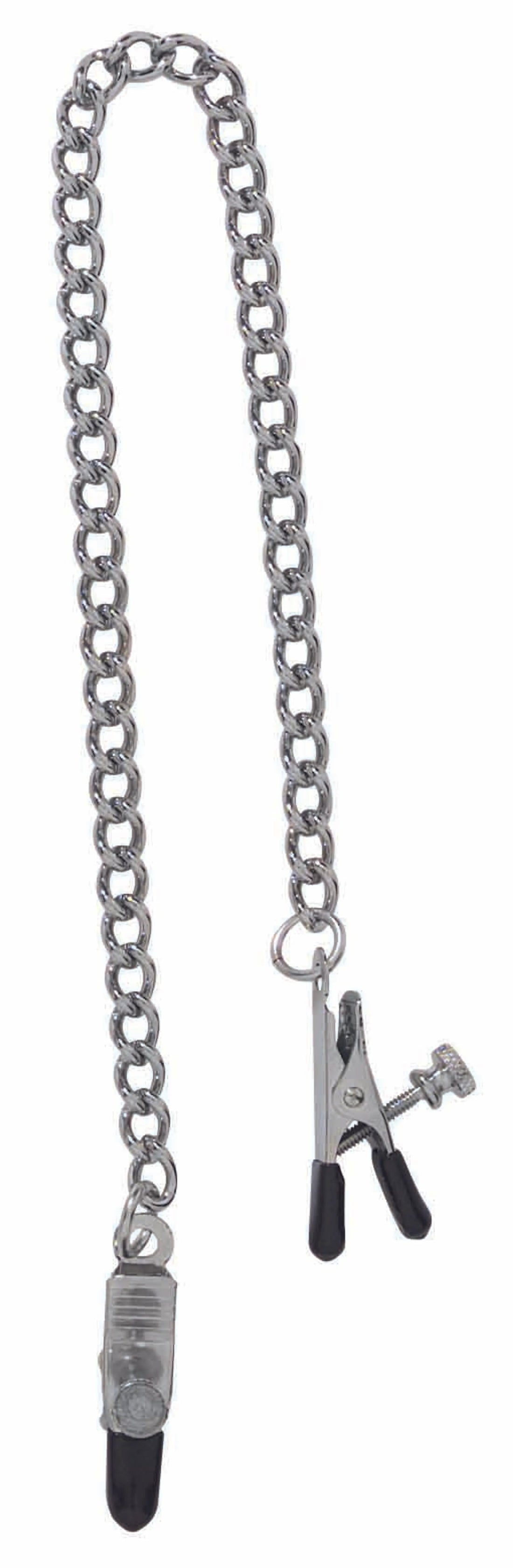 Tapered Tip Adjustable Nipple Clamps with Link Chain Spartacus