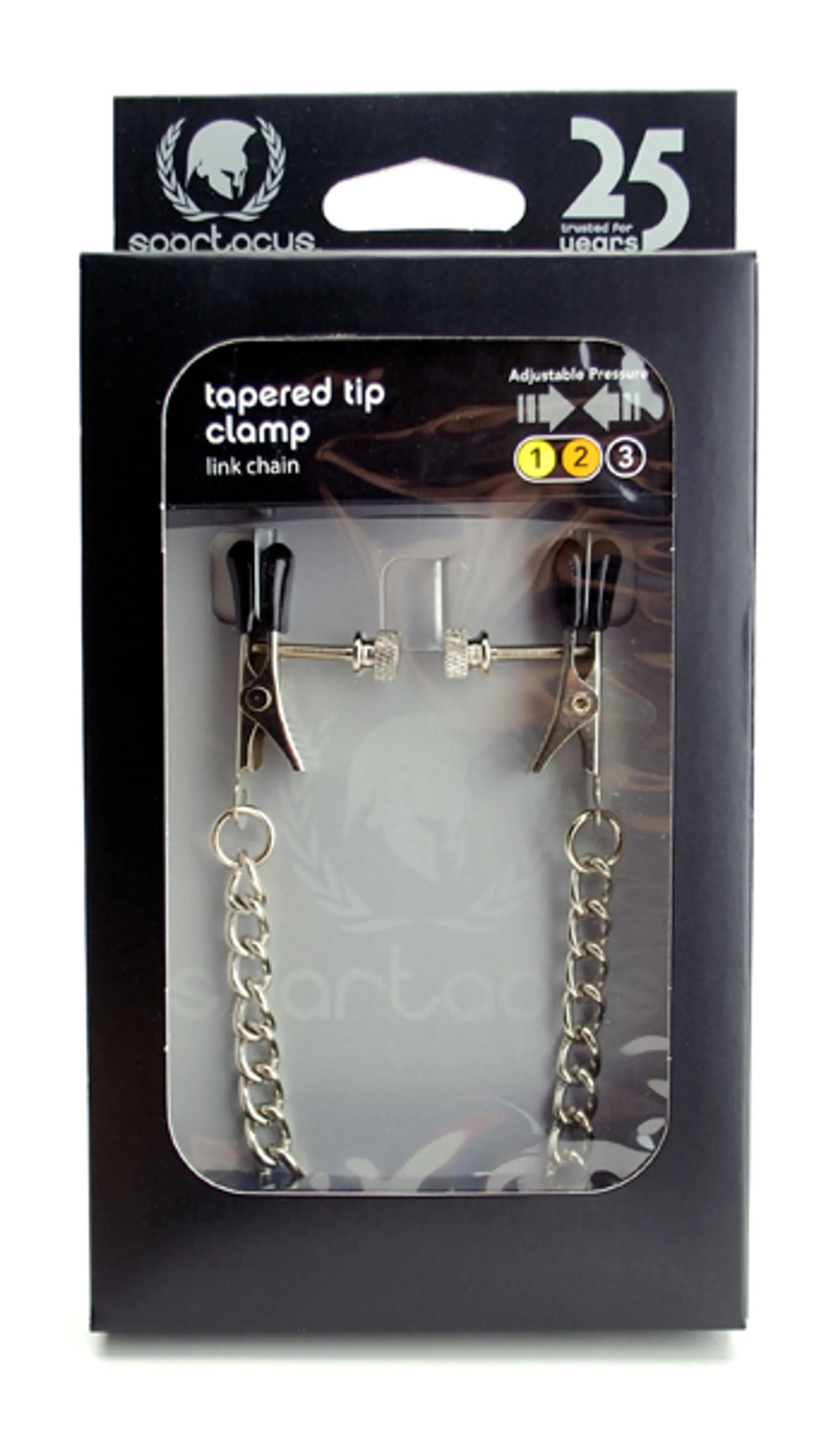 Tapered Tip Adjustable Nipple Clamps with Link Chain Spartacus