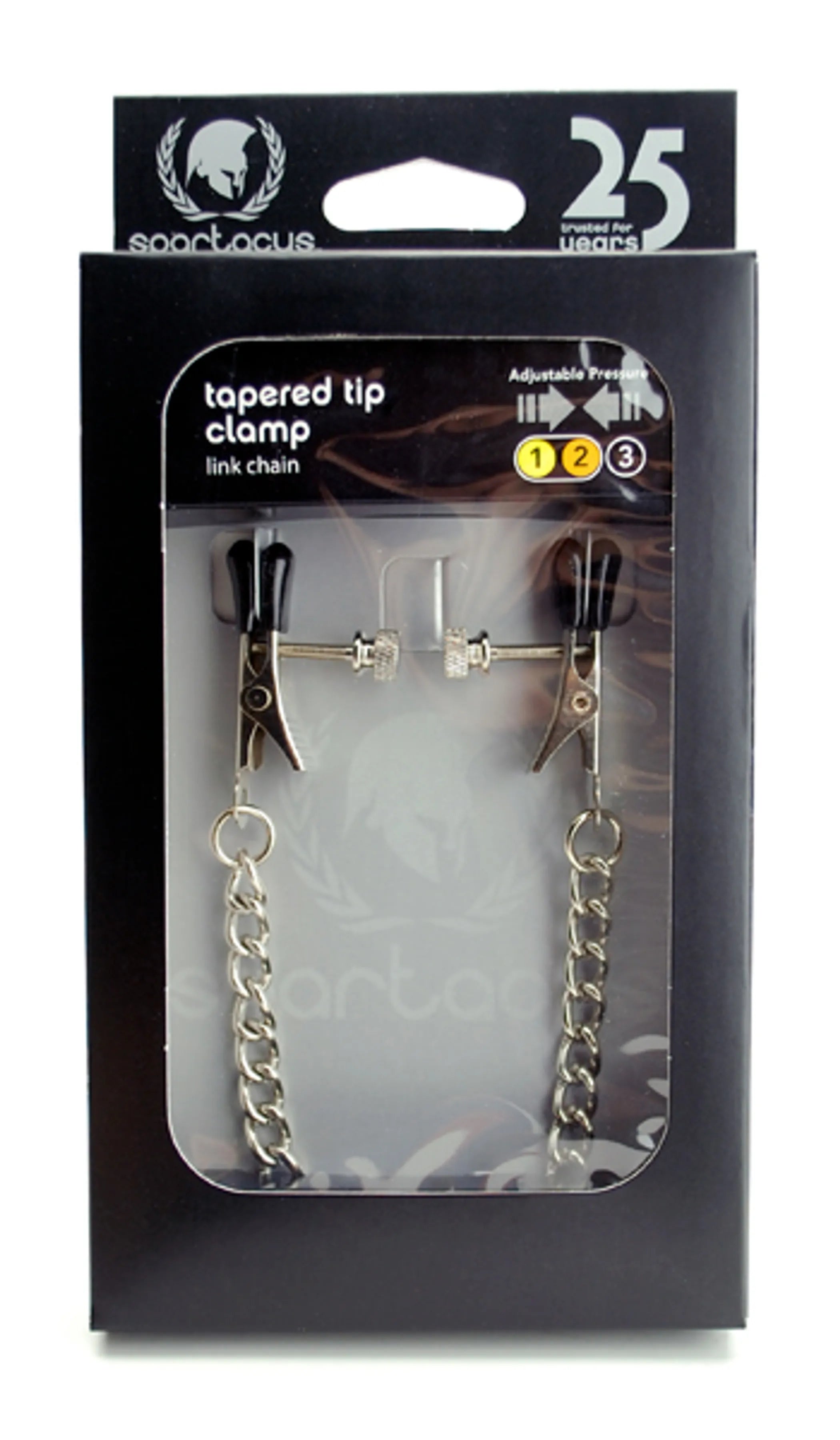 Tapered Tip Adjustable Nipple Clamps with Link Chain Spartacus