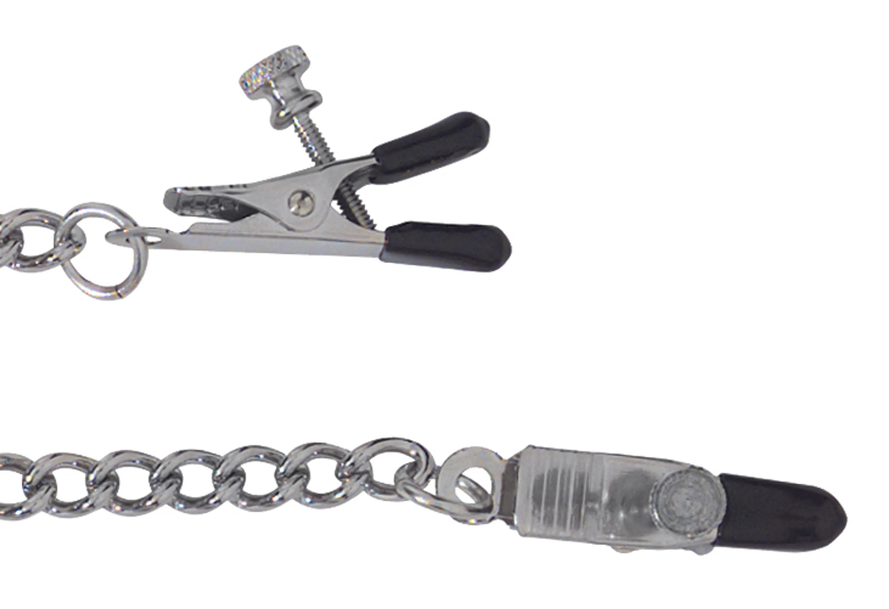 Tapered Tip Adjustable Nipple Clamps with Link Chain Spartacus