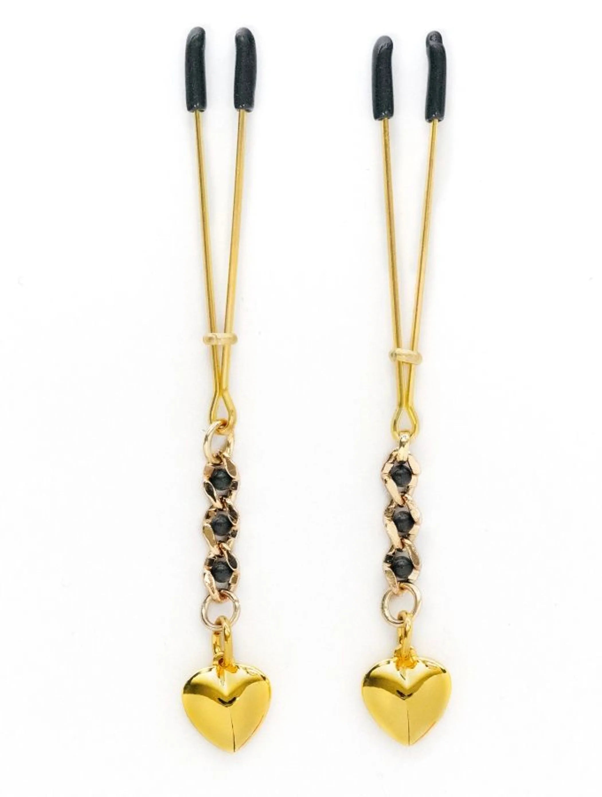 Tweezer Nipple Clamp with Heart Pendant Spartacus