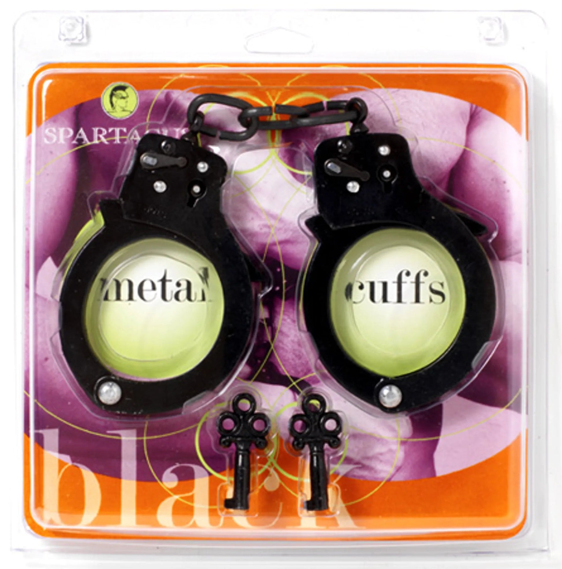 Black Single Lock Handcuffs Spartacus