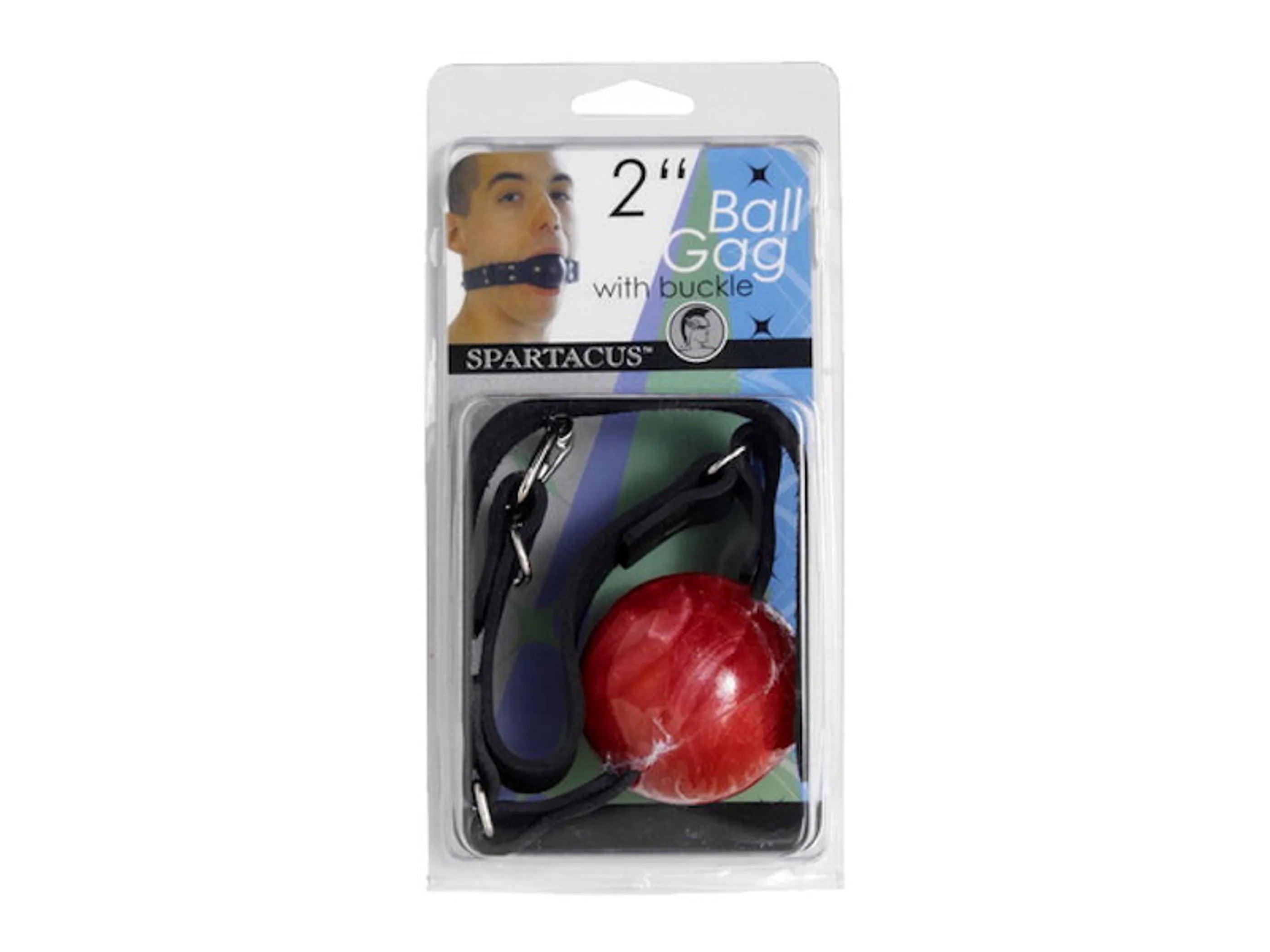 2-Inch Red Ball Gag with Buckle Spartacus