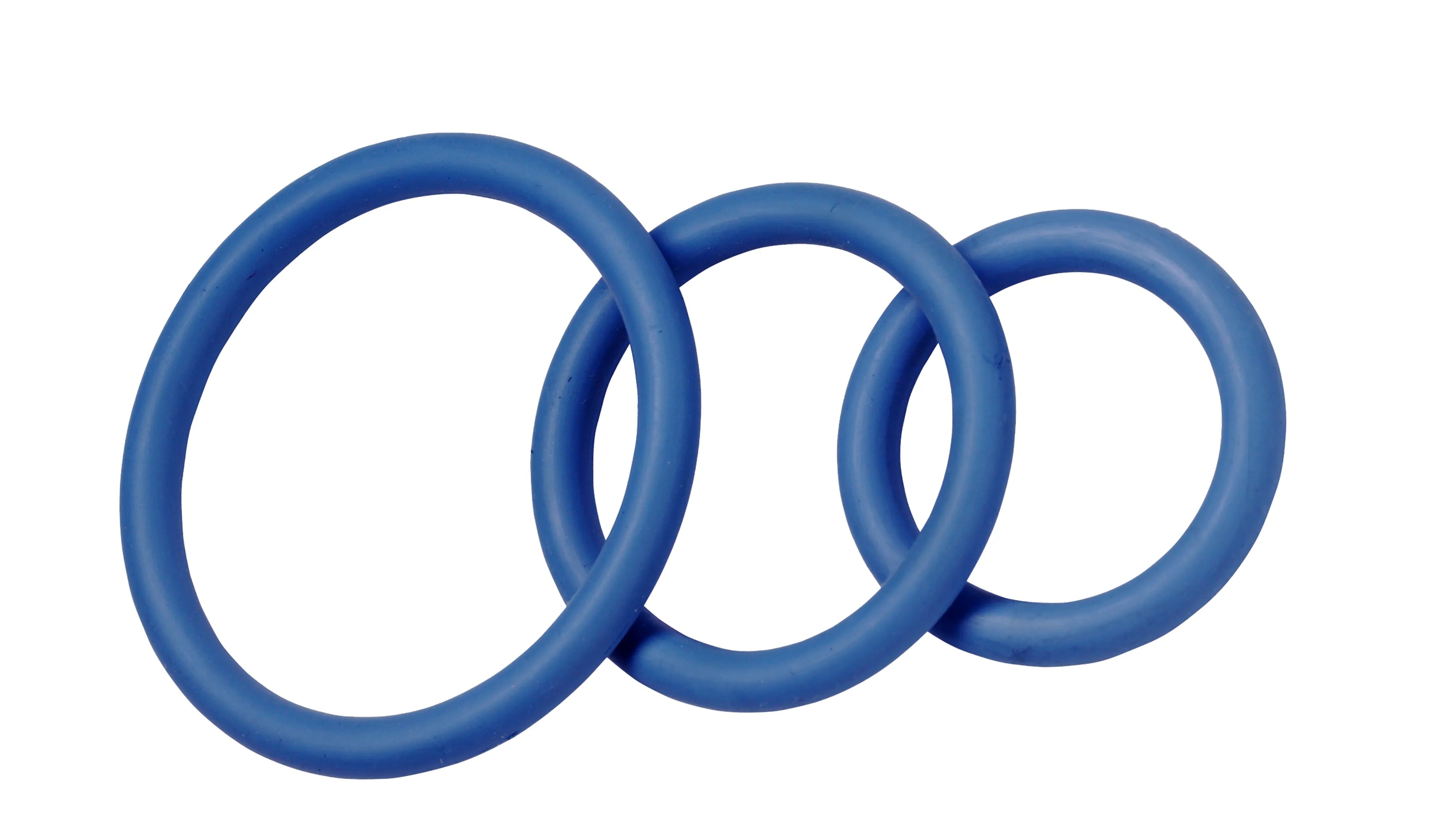 Nitrile Cock Ring Set - Blue Spartacus