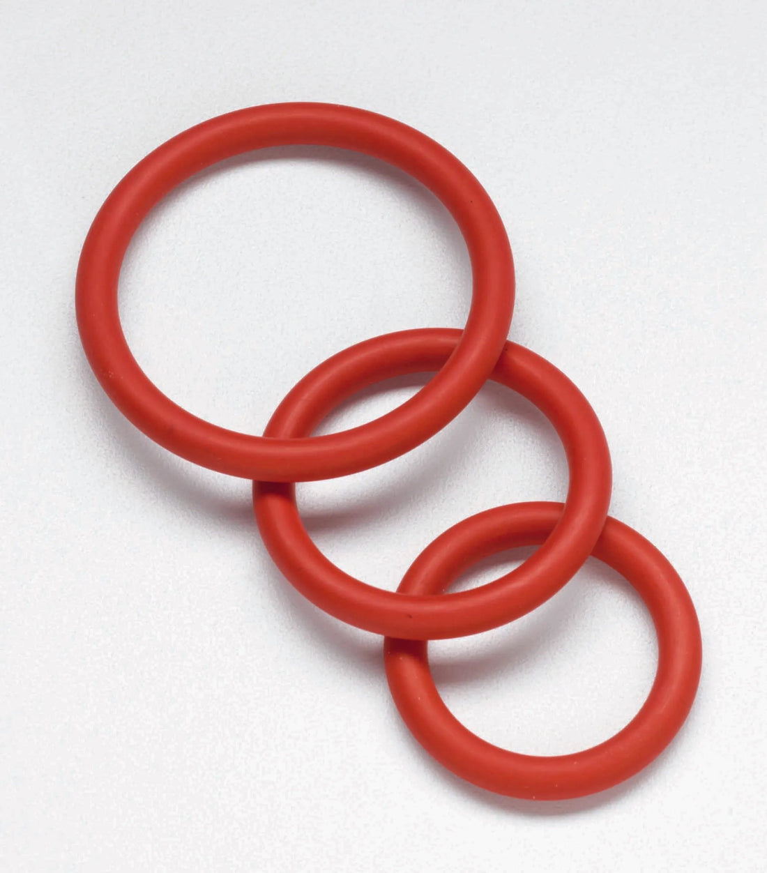Nitrile Cock Ring Set in Red Spartacus