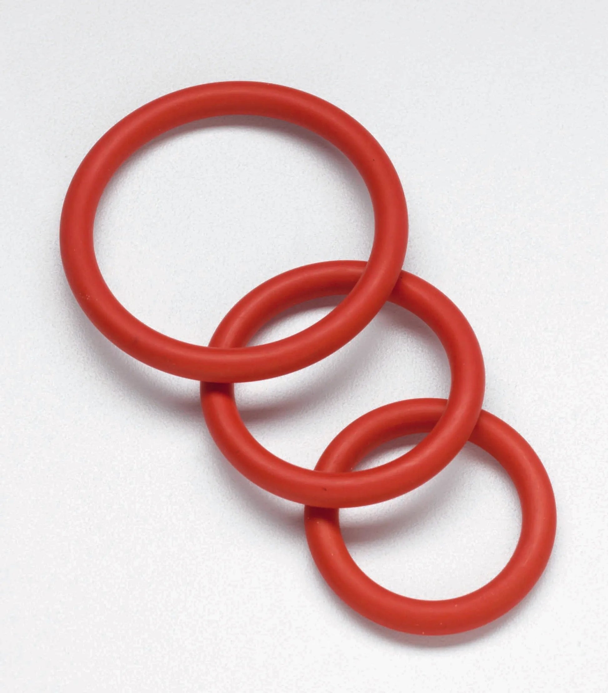 Nitrile Cock Ring Set in Red Spartacus