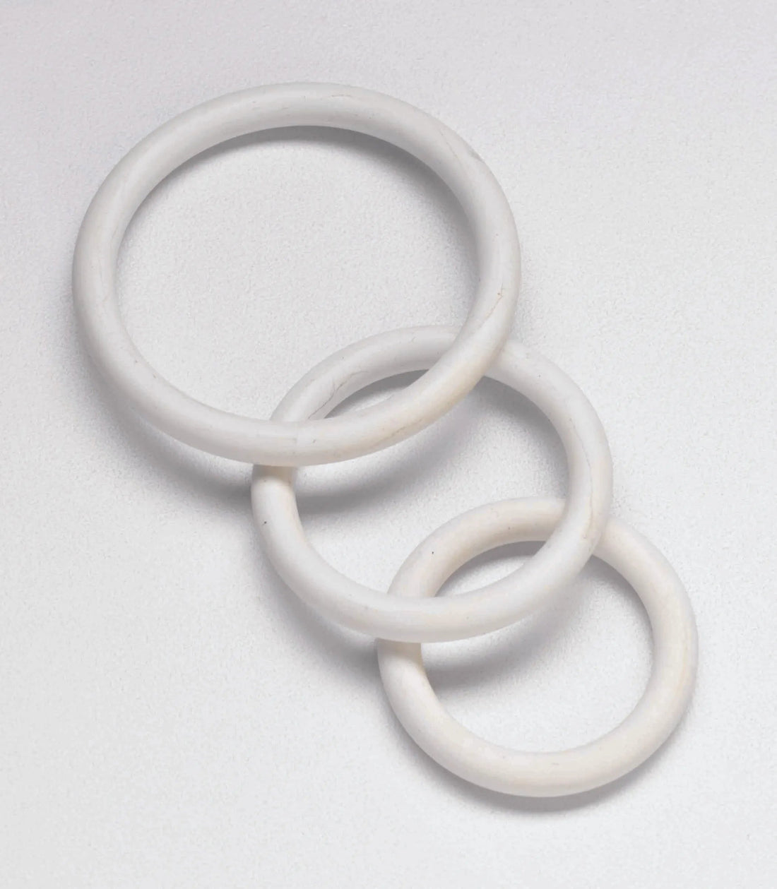 Nitrile Cock Ring Set White Spartacus
