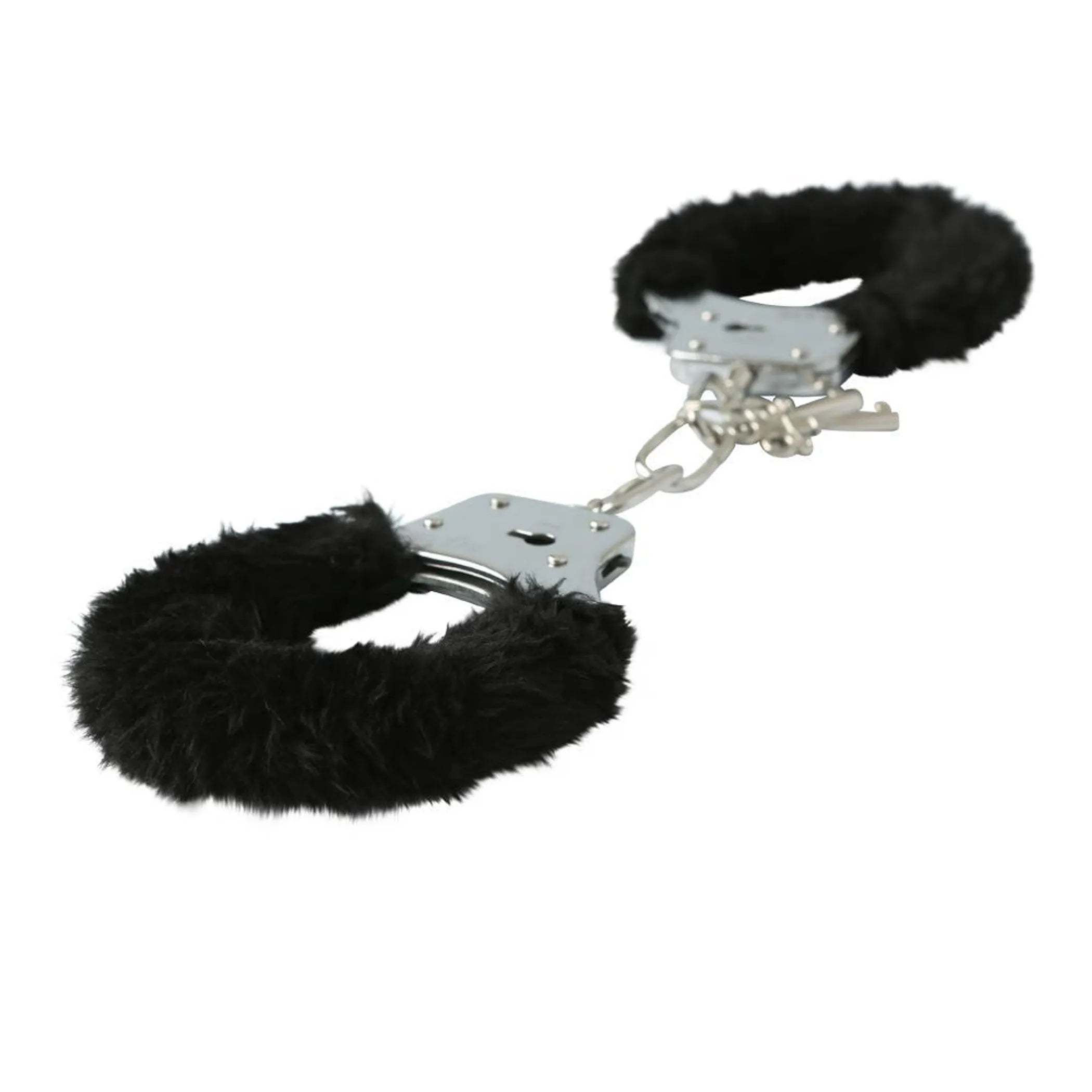 Sex & Mischief Furry Handcuffs Black Sport Sheets