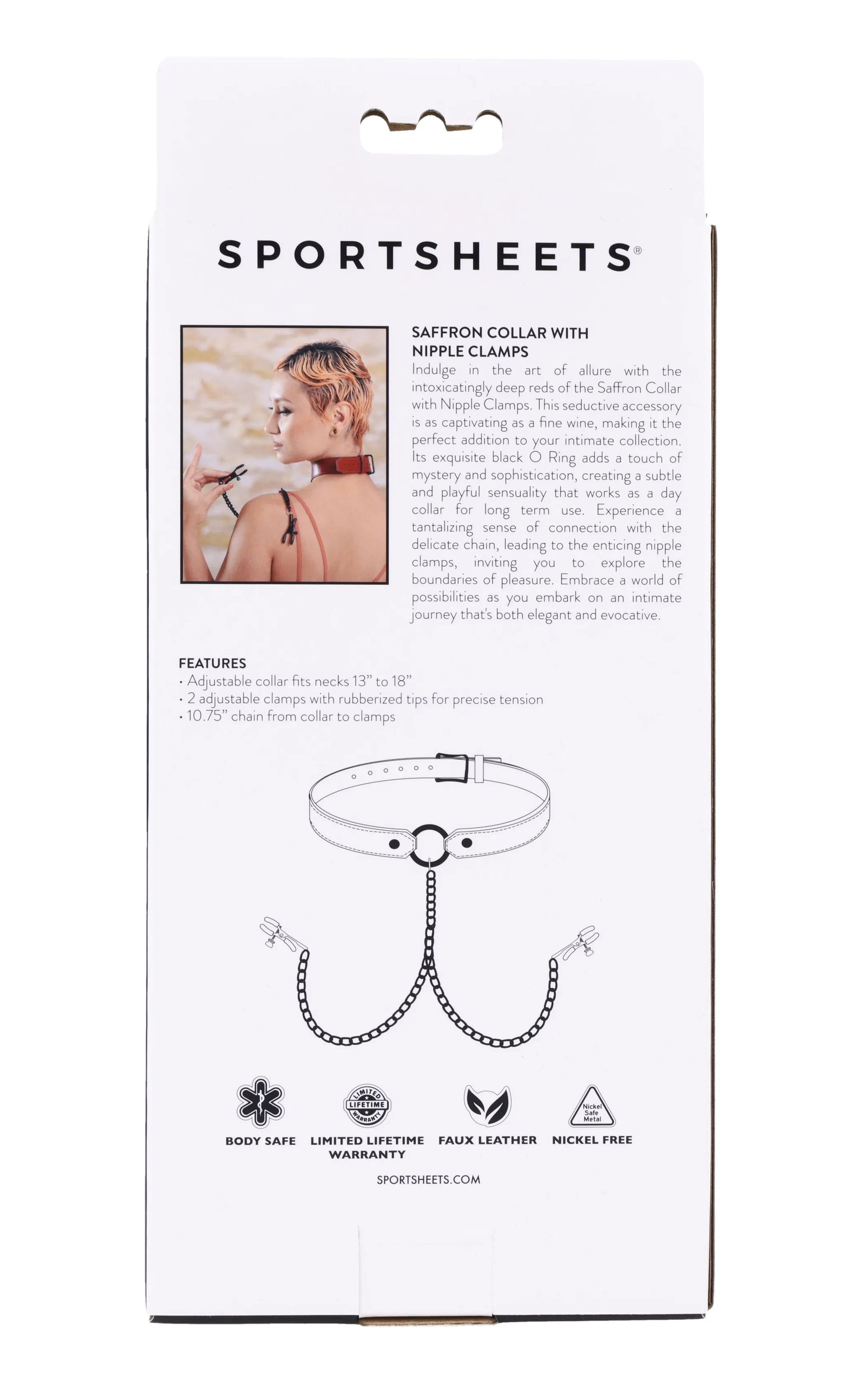 Saffron Collar with Nipple Clamp Sport Sheets
