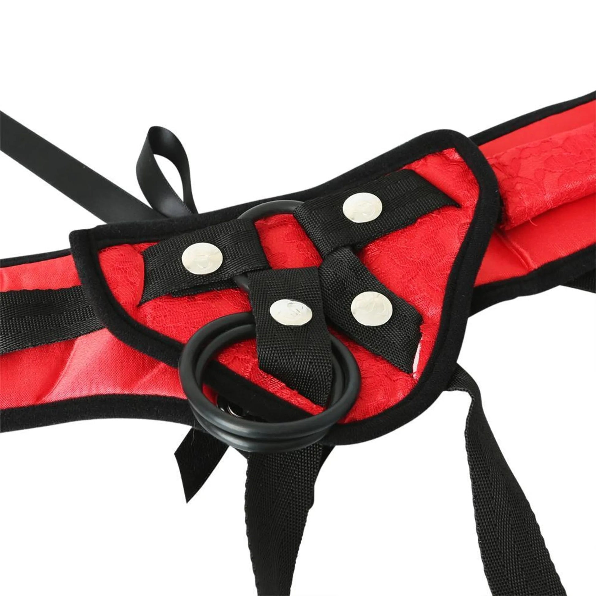 Red Lace Corsette Strap-On Sport Sheets