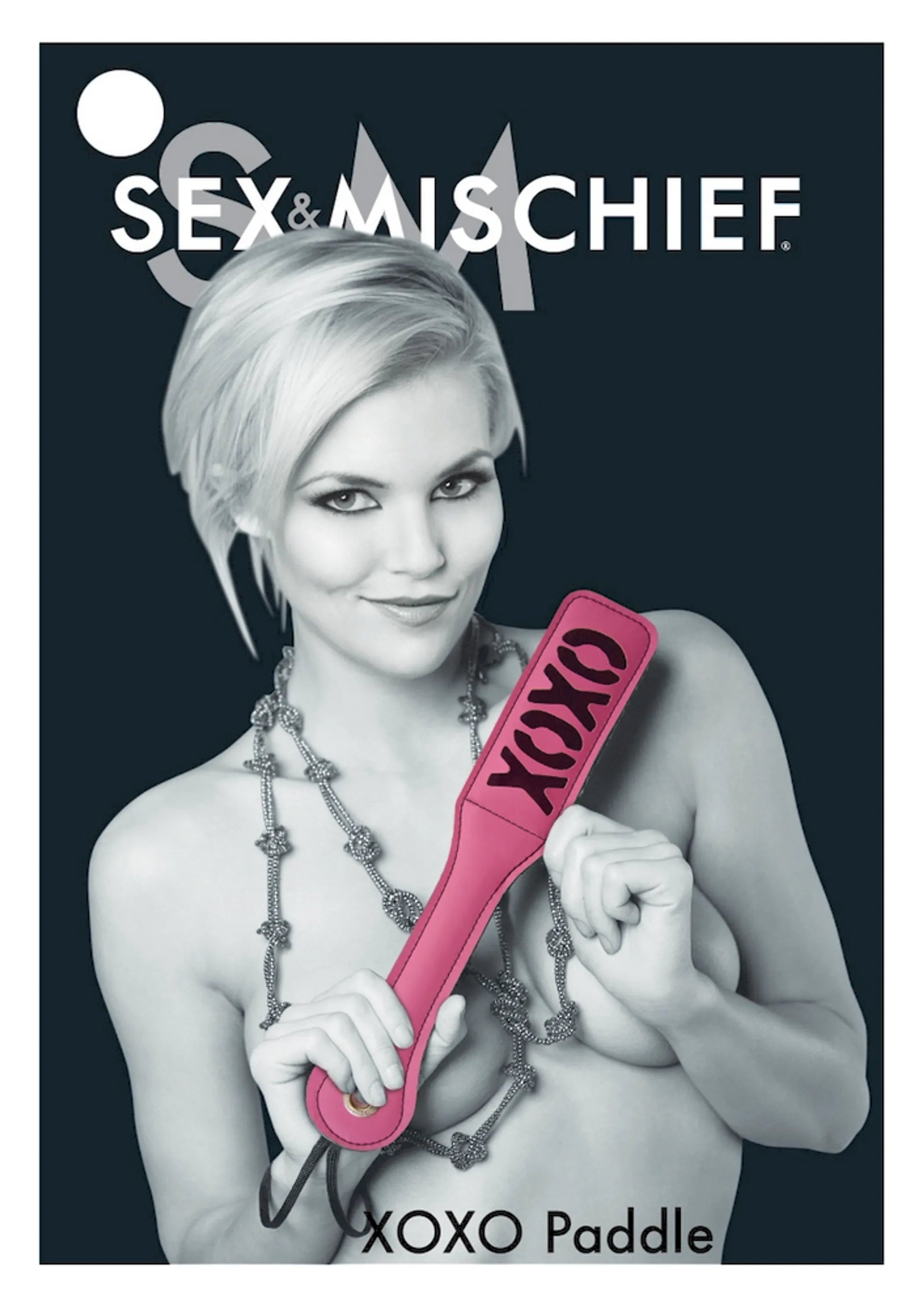 Sex & Mischief Blush XOXO Pink/Black Paddle Sport Sheets