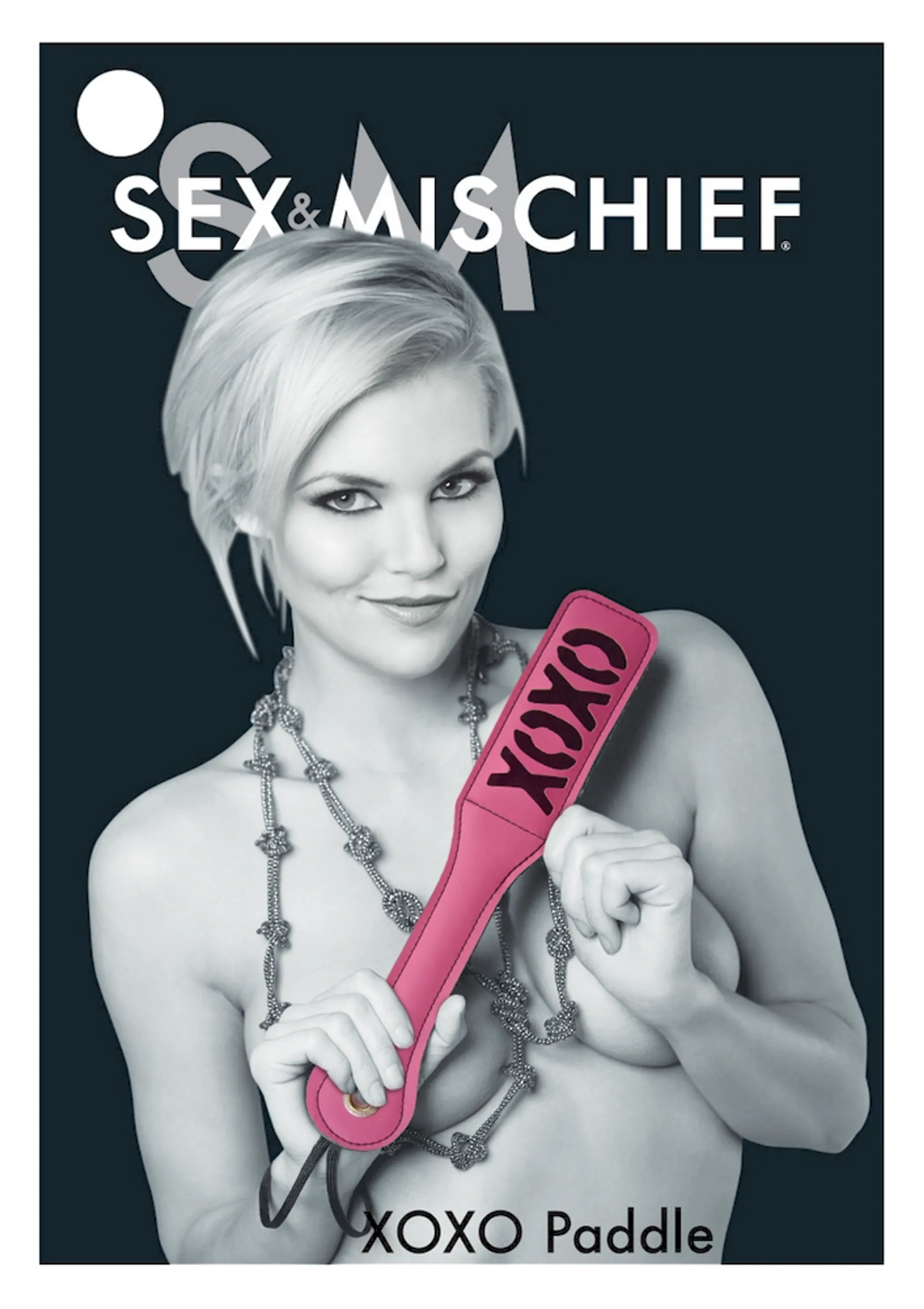 Sex & Mischief Blush XOXO Pink/Black Paddle Sport Sheets