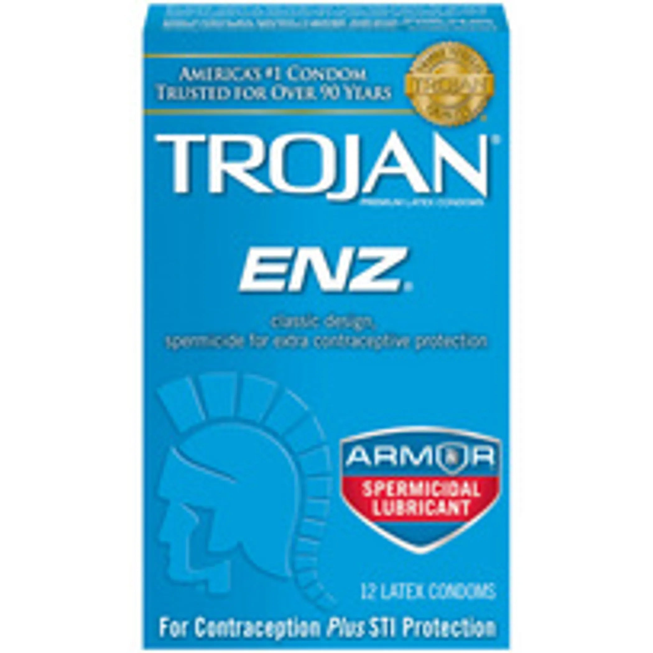 Trojan ENZ Spermicidal Condom 12 Pack Trojan