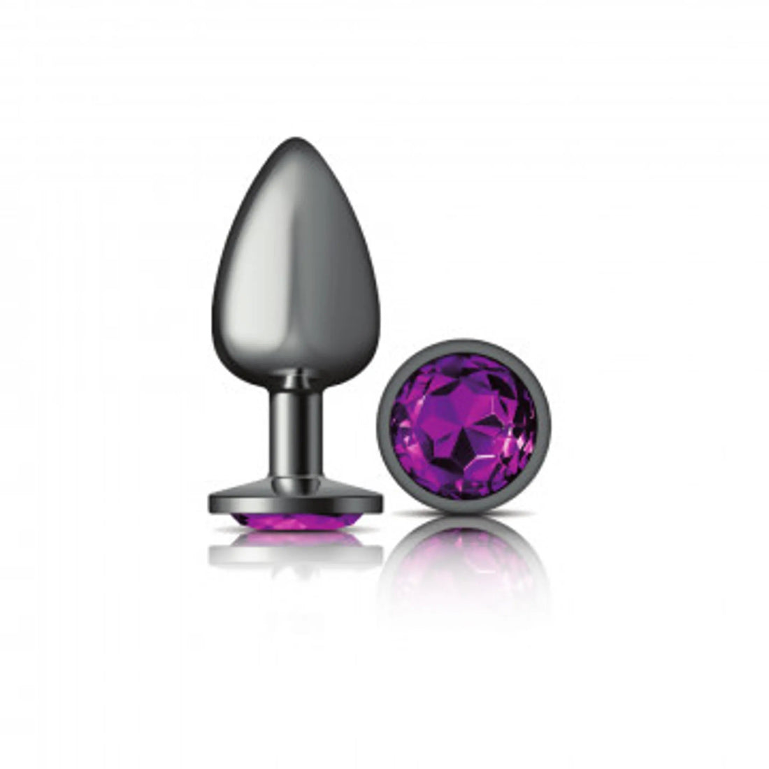 Cheeky Charms Large Purple Gunmetal Butt Plug Viben