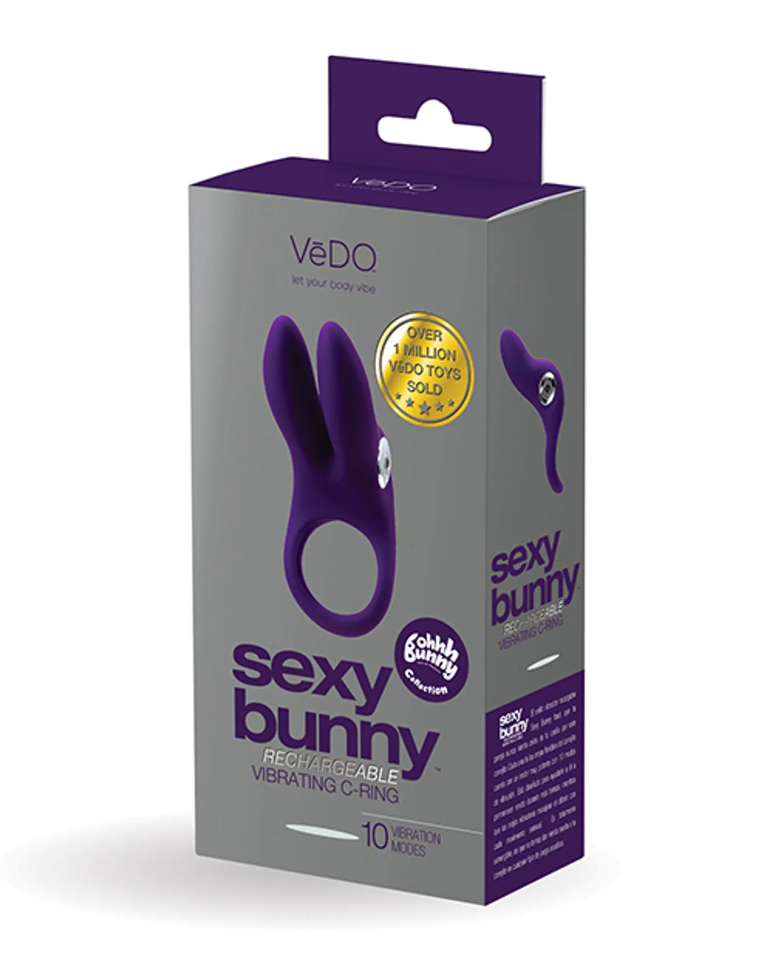 Vedo Sexy Bunny Rechargeable Ring – Deep Purple Vedo