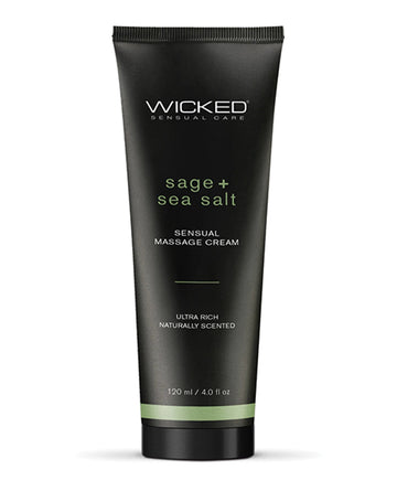 Wicked Massage Cream Sage + Sea Salt 4 Oz Wicked Lubes