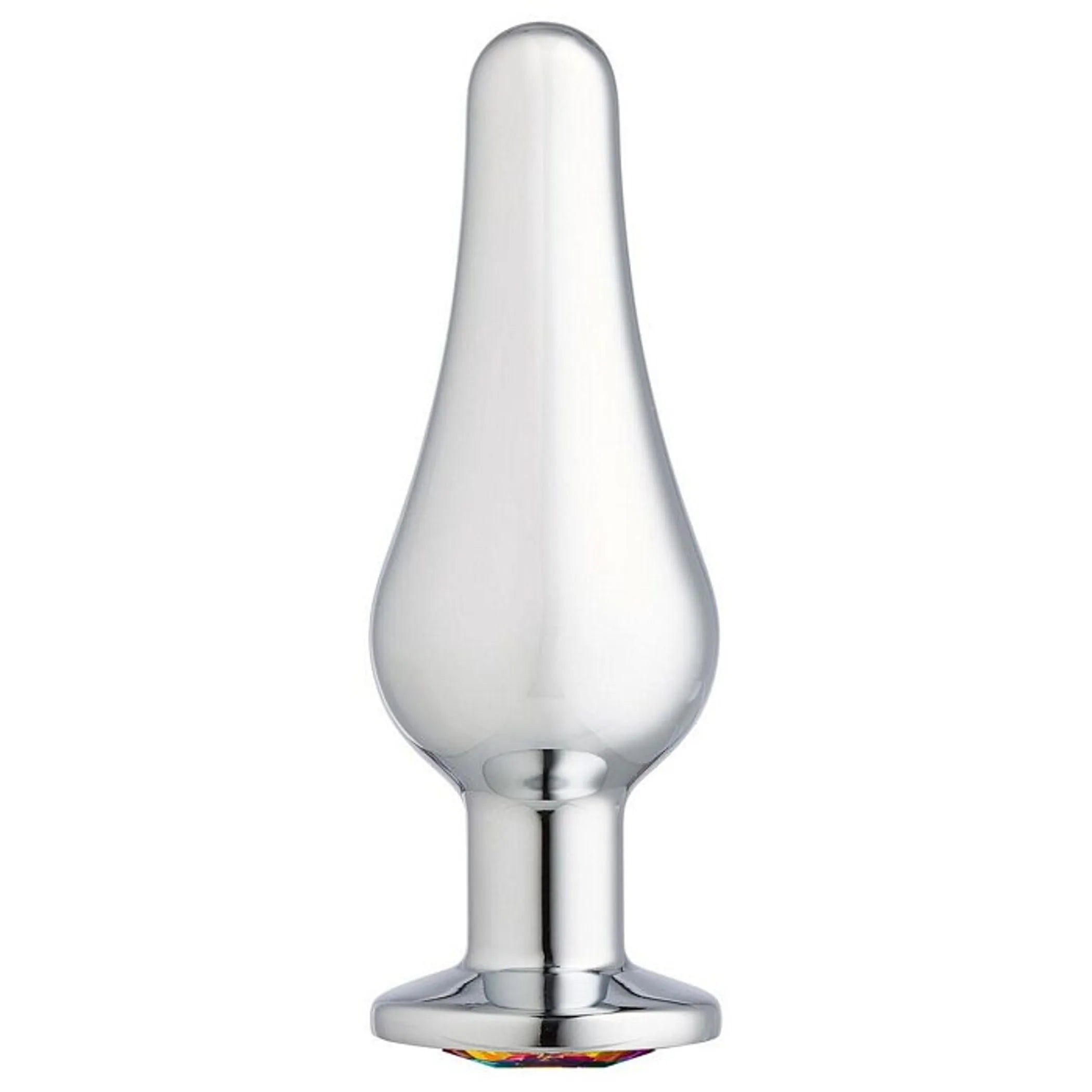 Cloud 9 Gems Silver Chromed Tall Anal Plug Small Cloud 9 Novelties