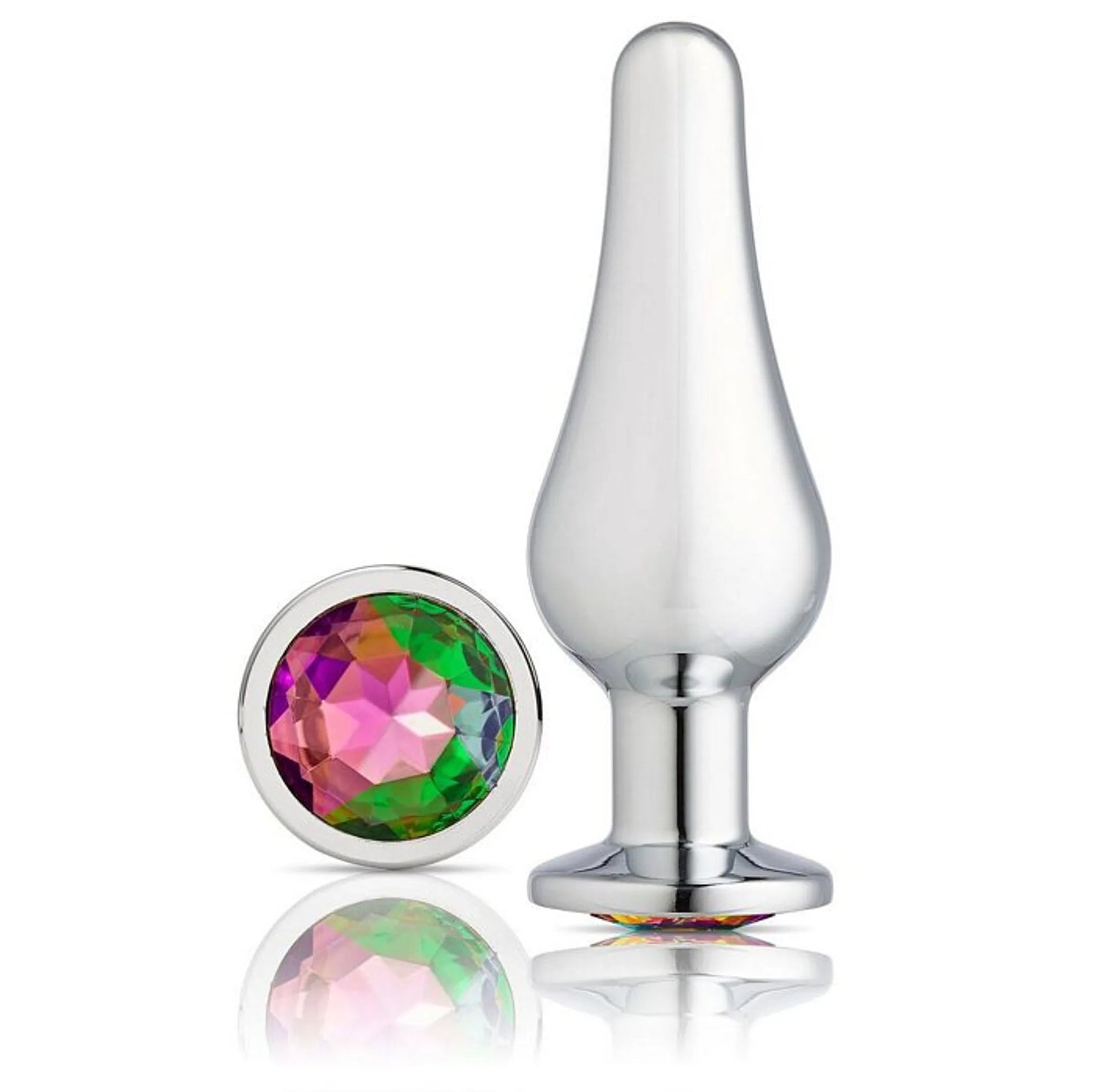 Cloud 9 Gems Silver Chromed Tall Anal Plug Small Cloud 9 Novelties