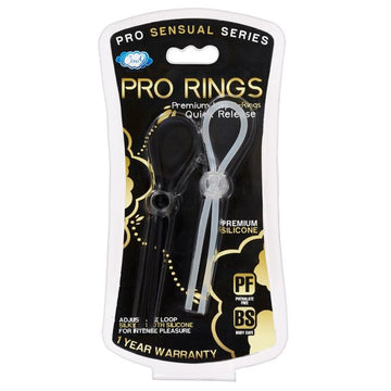 Pro Sensual Quick Release Loop Cock Ring 2 Pack Cloud 9 Novelties