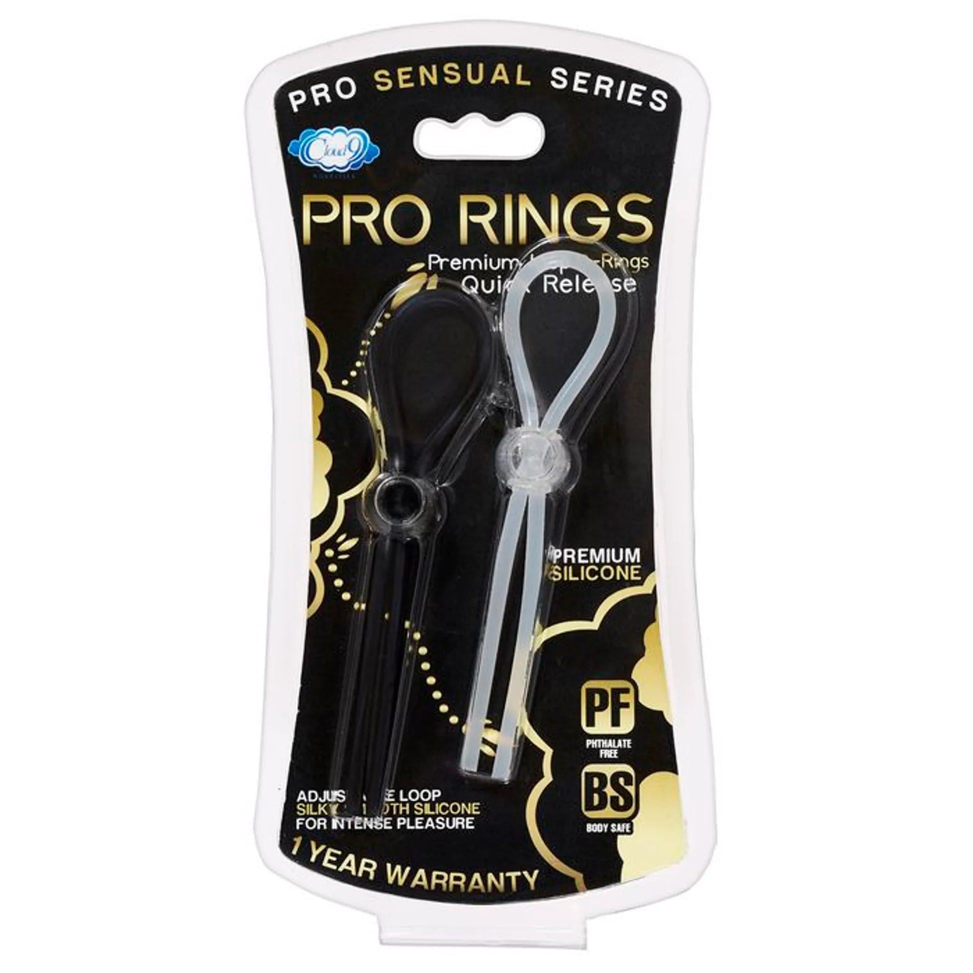 Pro Sensual Quick Release Loop Cock Ring 2 Pack Cloud 9 Novelties