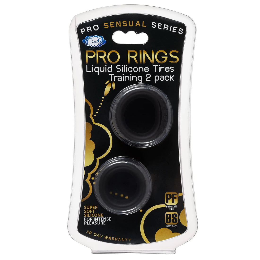 Cloud 9 Pro Rings Liquid Silicone Tires 2 Pack Black Cloud 9 Novelties