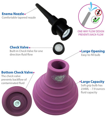 Cloud 9 Health & Wellness Silicone Non-Backflow Enema Douche Cloud 9 Novelties