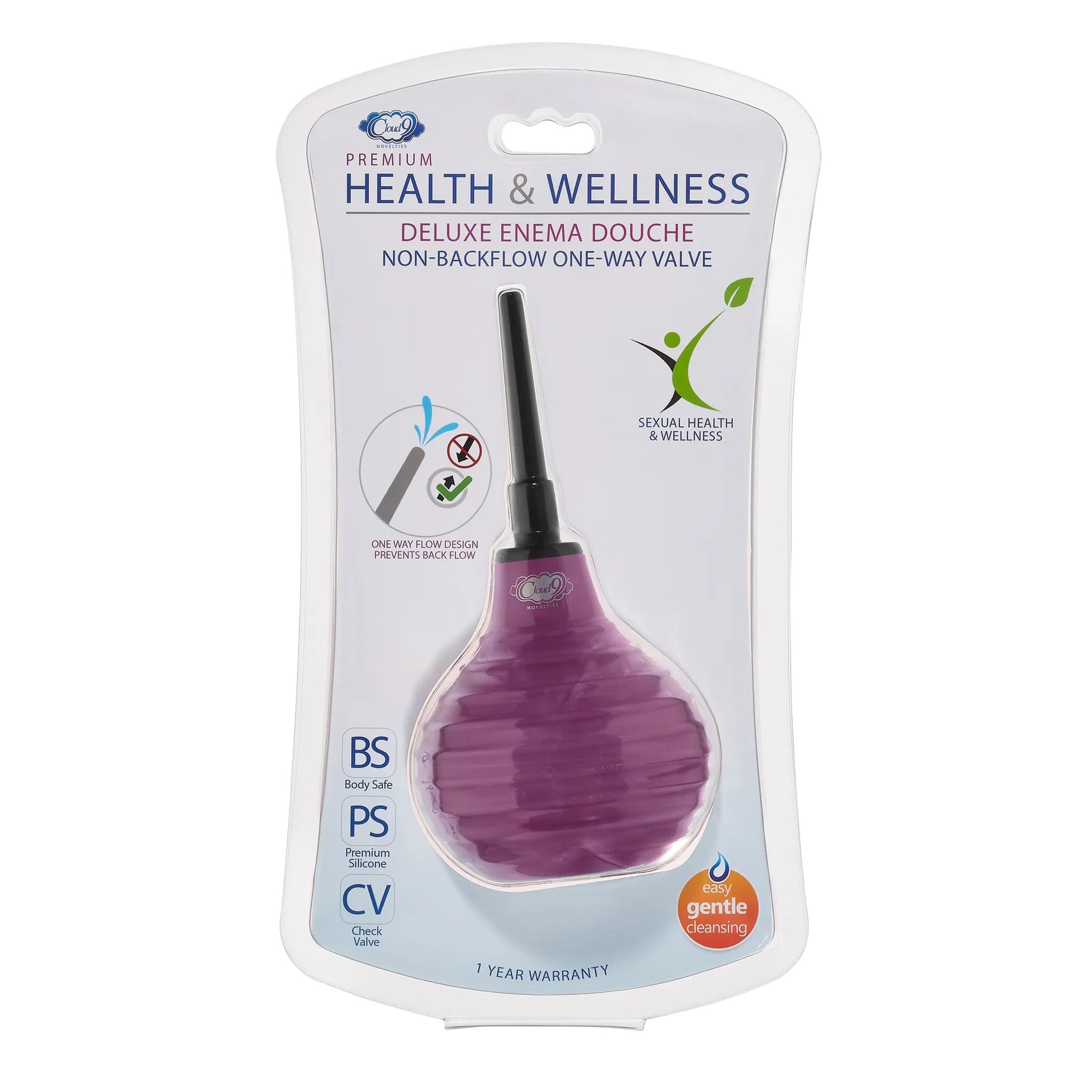 Cloud 9 Health & Wellness Silicone Non-Backflow Enema Douche Cloud 9 Novelties