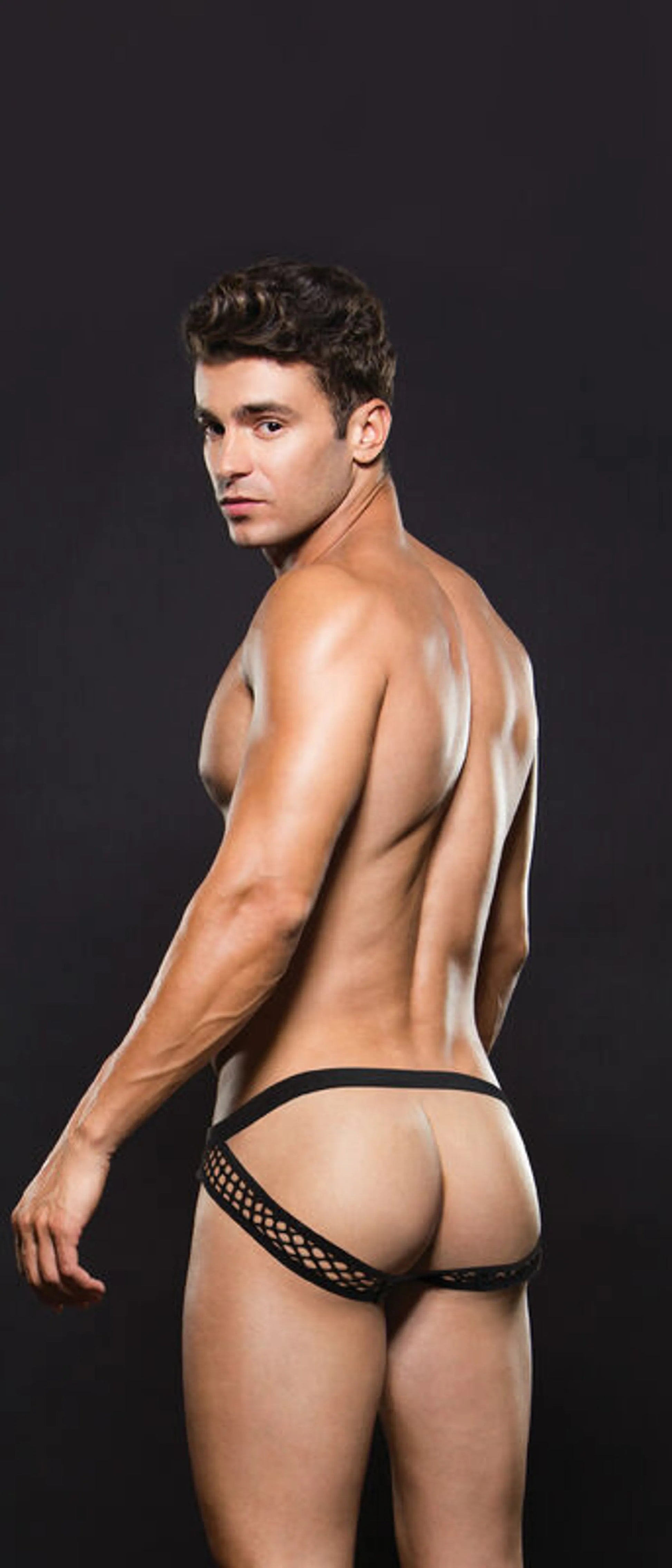 Envy Modern Fishnet Open Back Brief – Black (M/L) X-Gen Products
