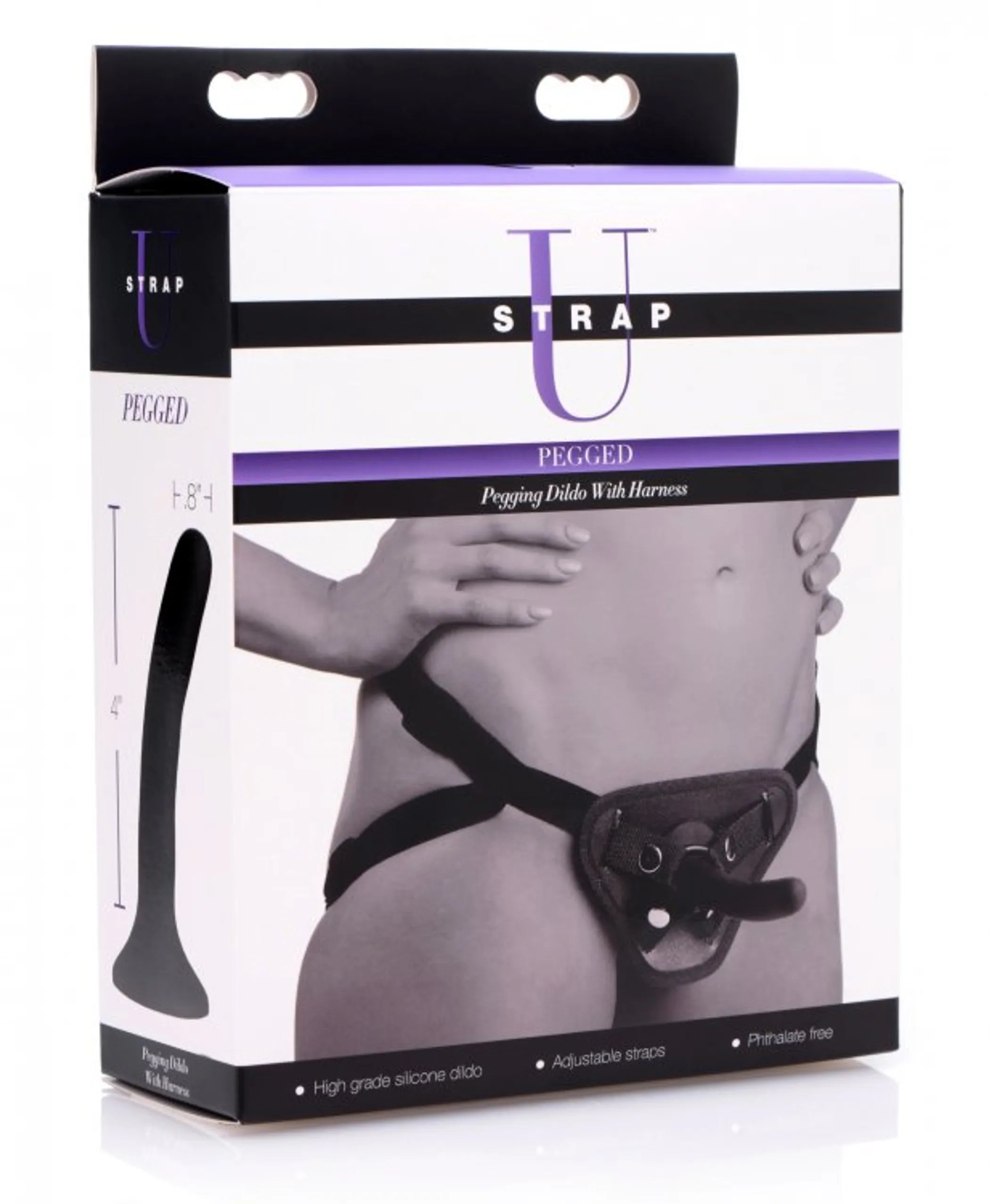 Strap U Pegged Dildo with Harness XR Brands