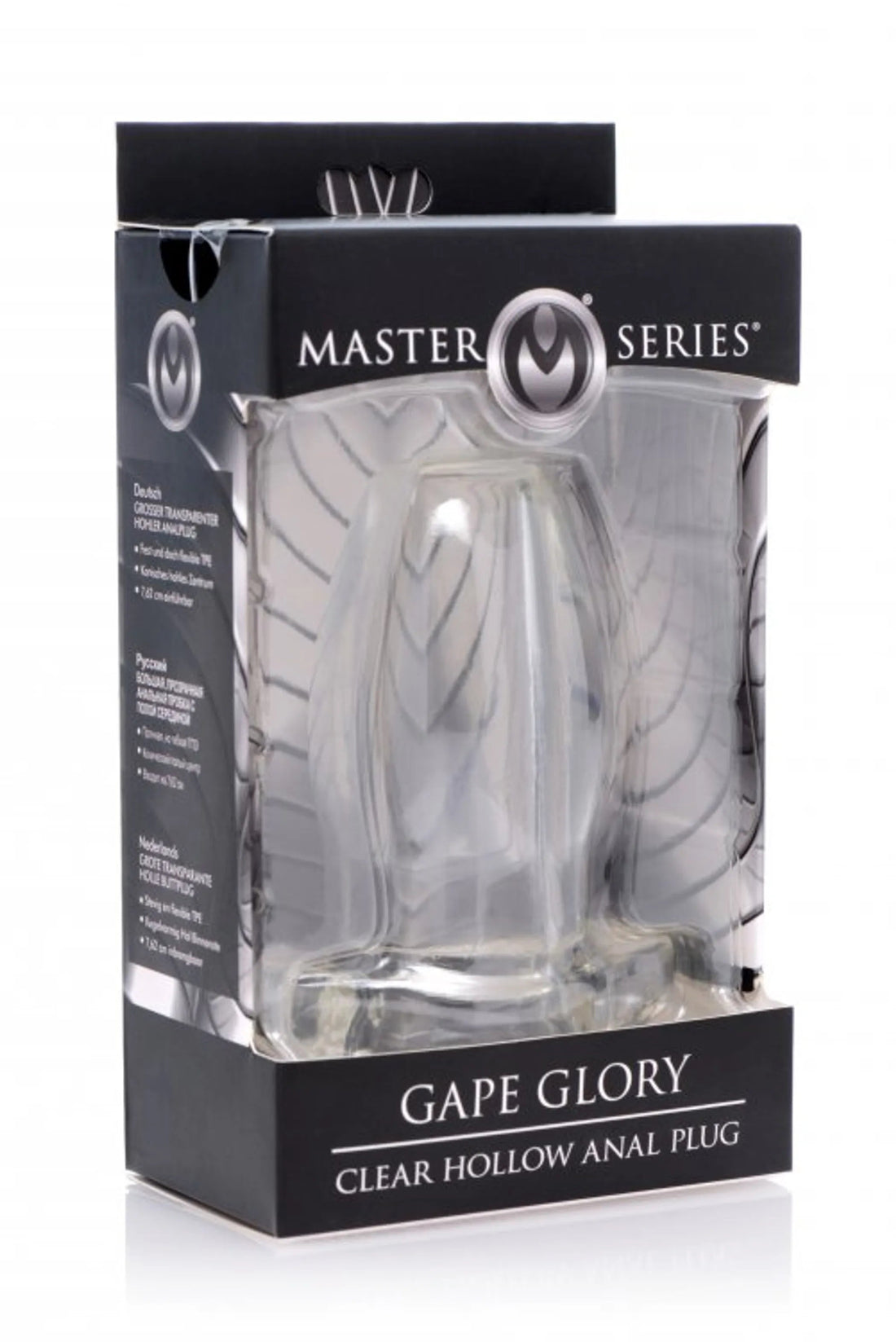 Master Series Gape Glory Clear Hollow Anal Plug XR Brands