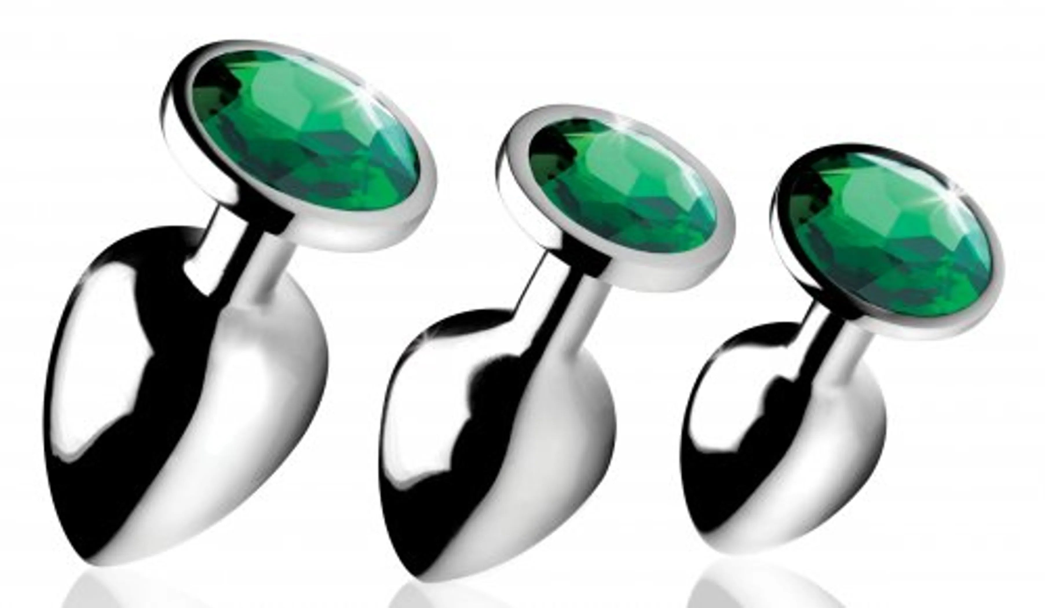 Booty Sparks Emerald Gem Anal Plug Set XR Brands