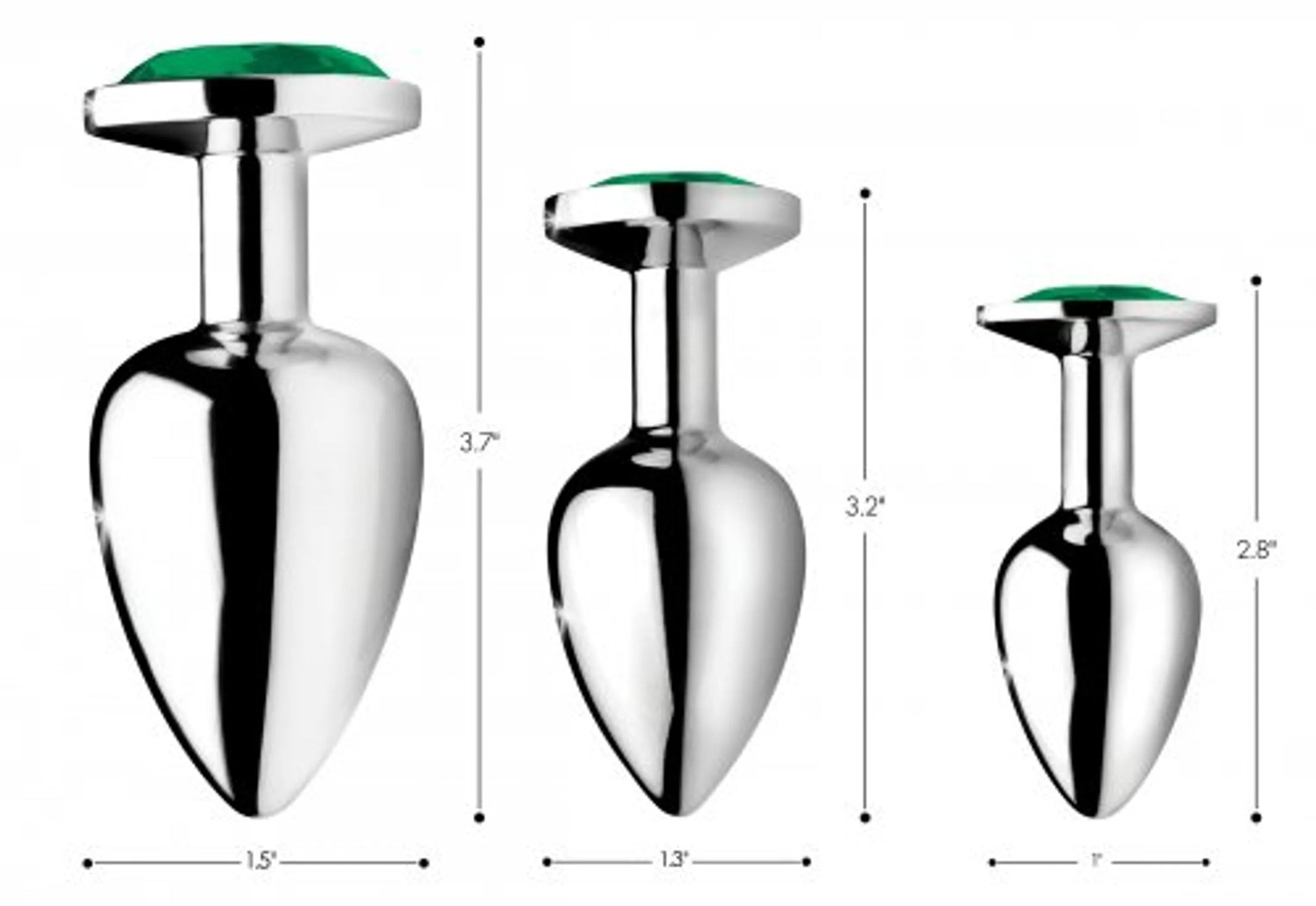 Booty Sparks Emerald Gem Anal Plug Set XR Brands