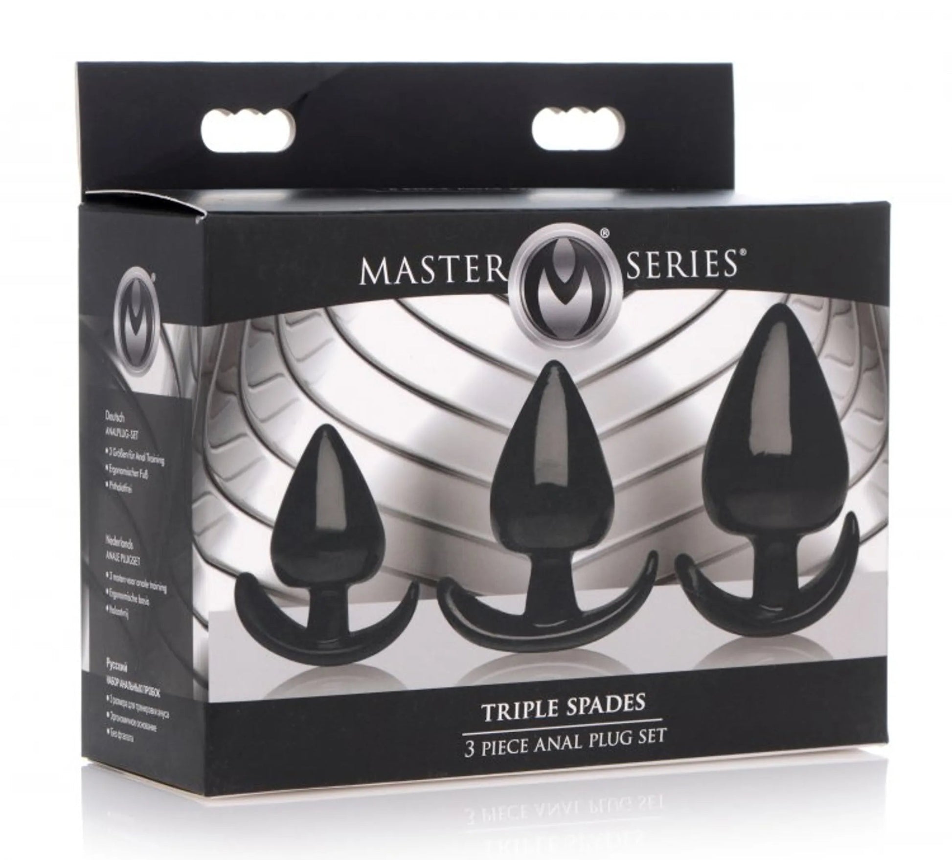 Master Series Triple Spades 3-Piece Plug Set XR Brands