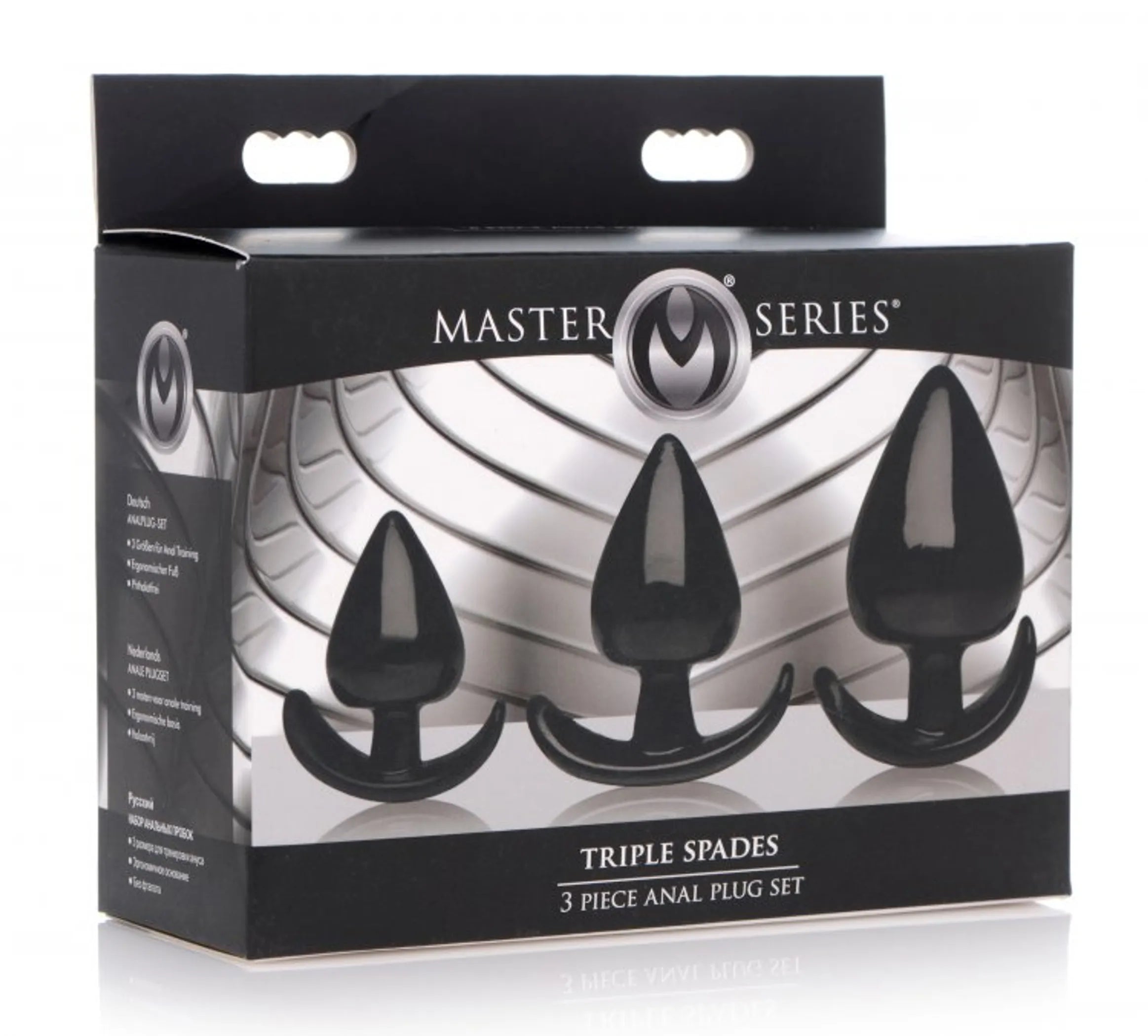 Master Series Triple Spades 3-Piece Plug Set XR Brands