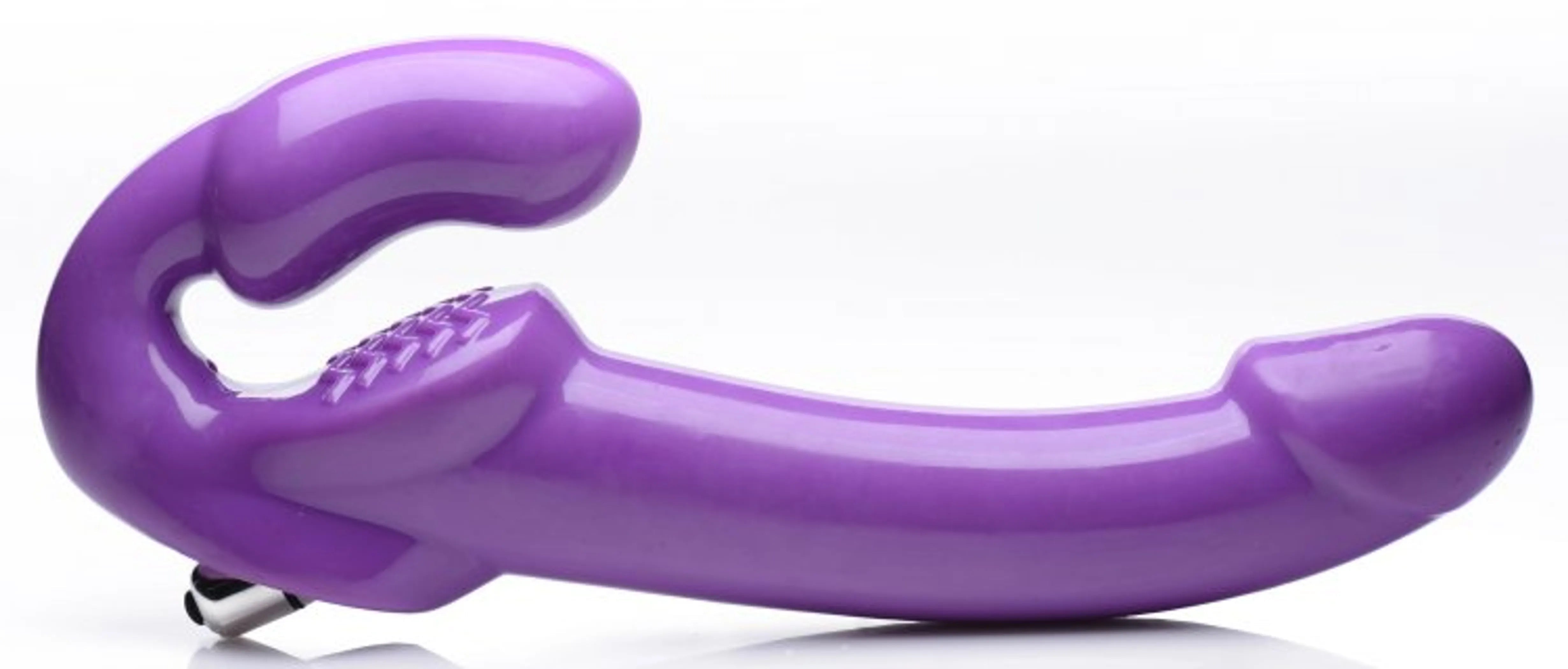 Strap U 7X Revolver Thick Vibrating Strapless Strap-On – Purple XR Brands