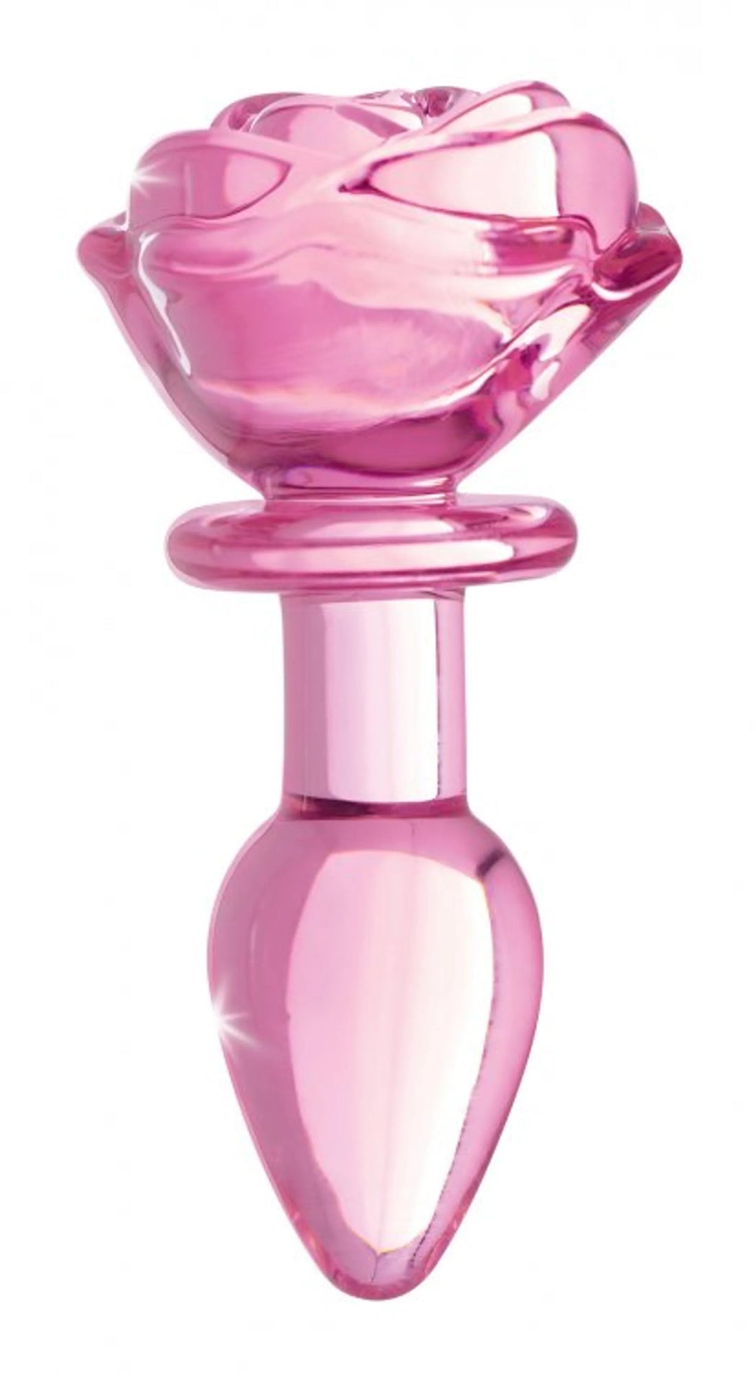 Booty Sparks Pink Rose Glass Small Plug XR Brands