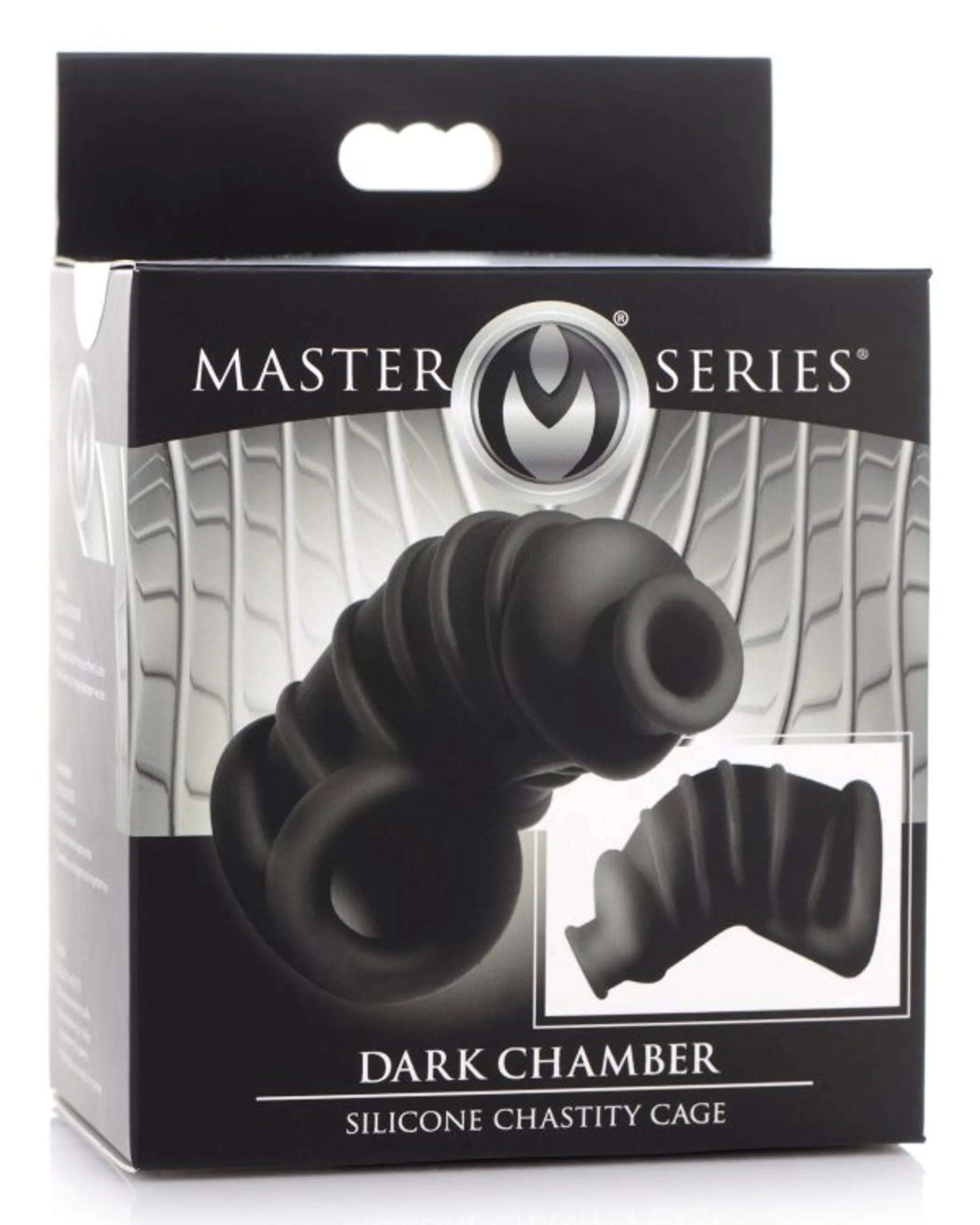 Master Series Dark Chamber Silicone Chastity Cage XR Brands