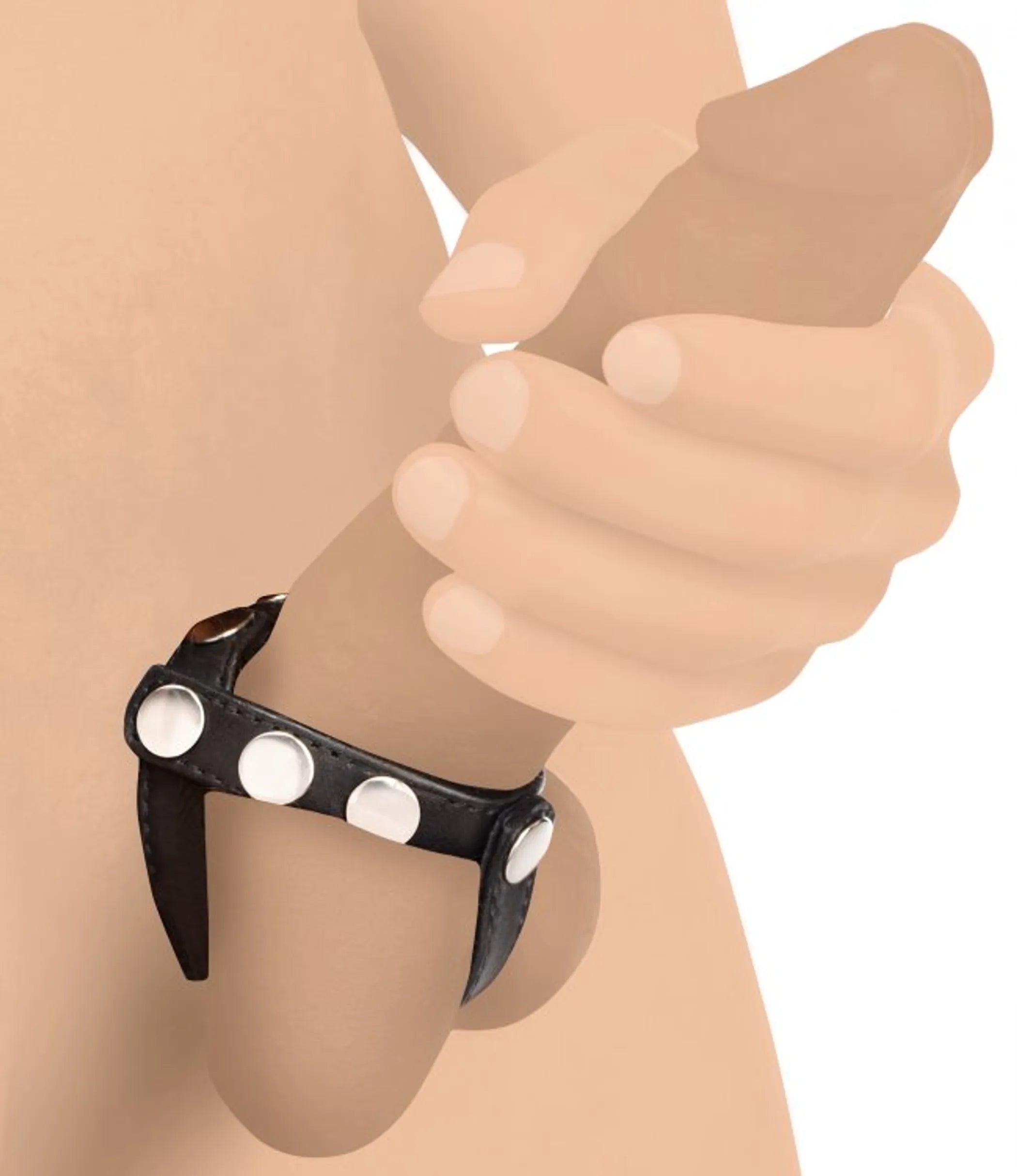 Strict Leather Cock Gear Snap-On Harness Black XR Brands