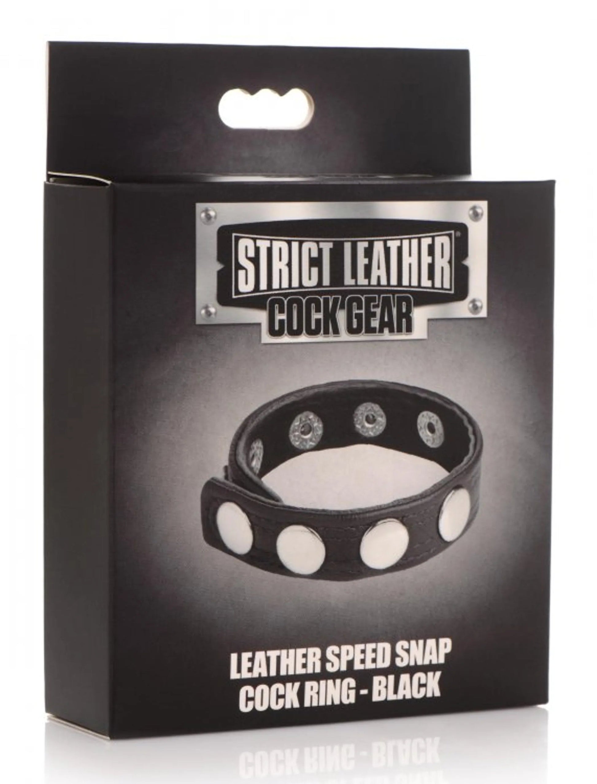 Strict Leather Snap Cock Ring Black XR Brands