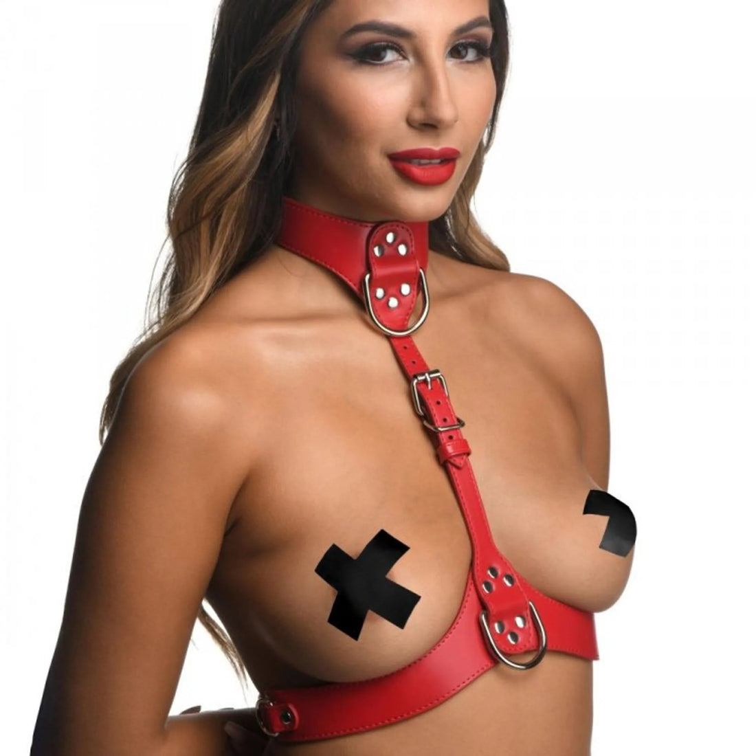 Strict Female Chest Harness M/L Red XR Brands