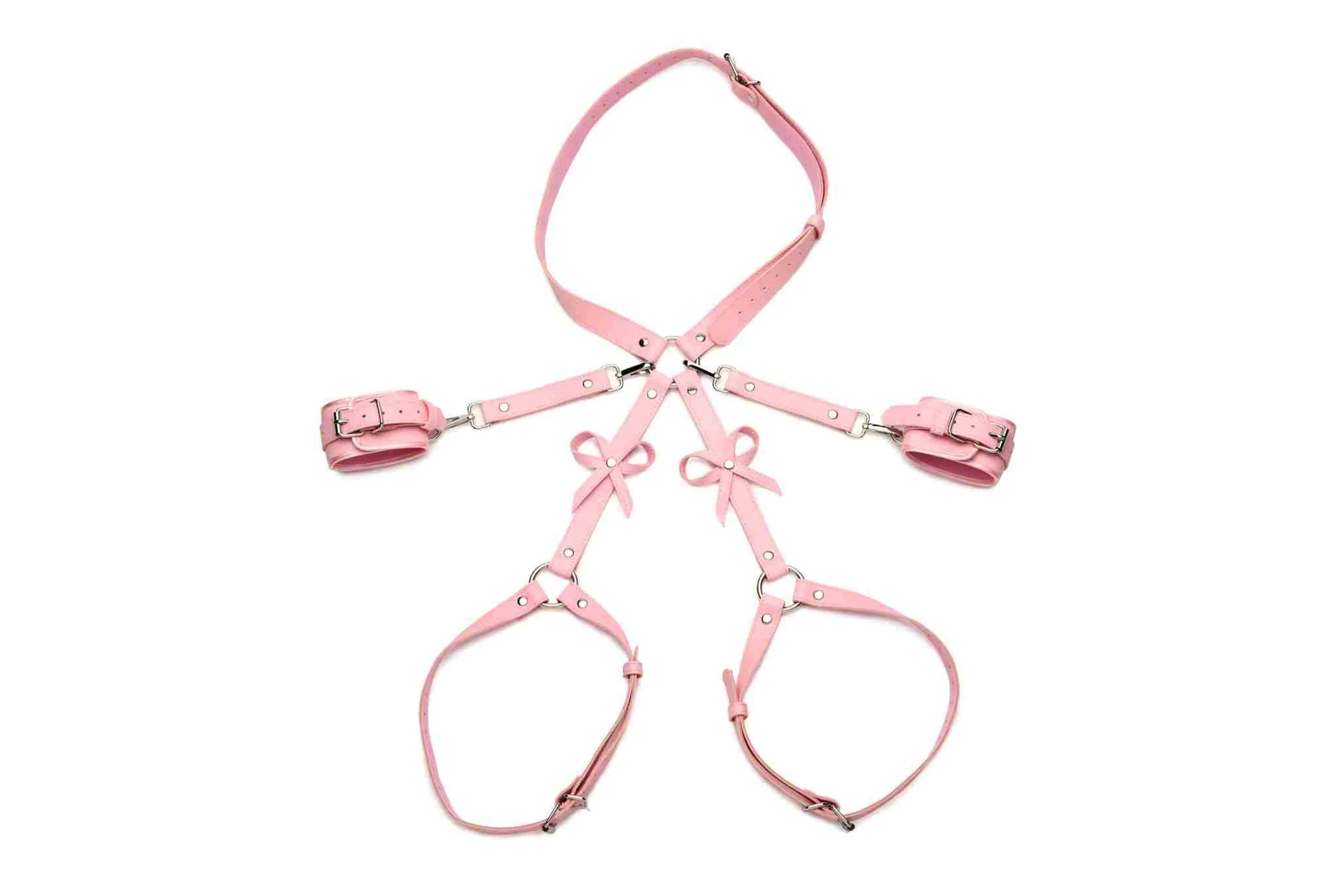 Strict Bondage Harness With Bows Pink M/L XR Brands